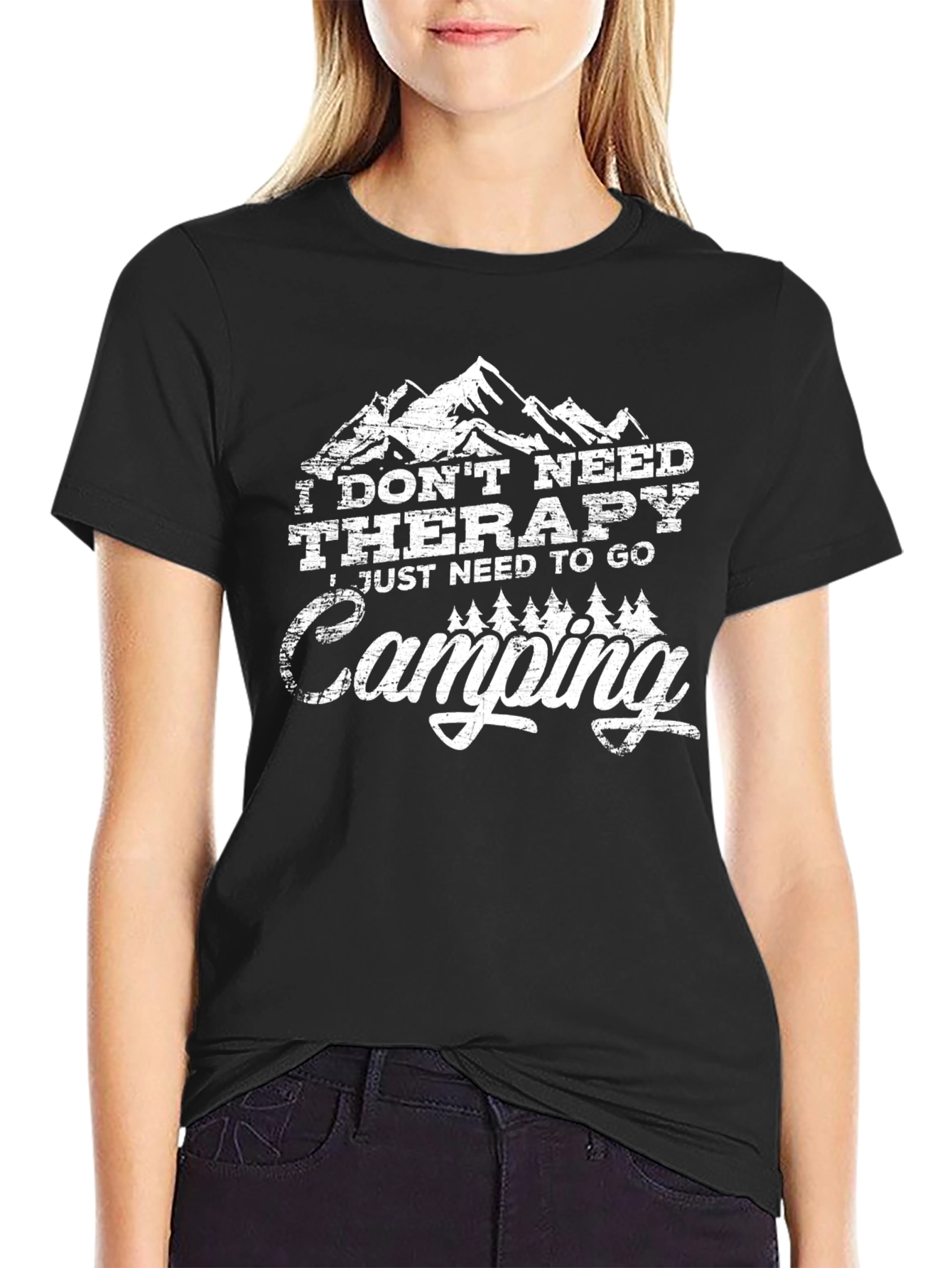 I Dont Need Therapy Camping T-Shirt