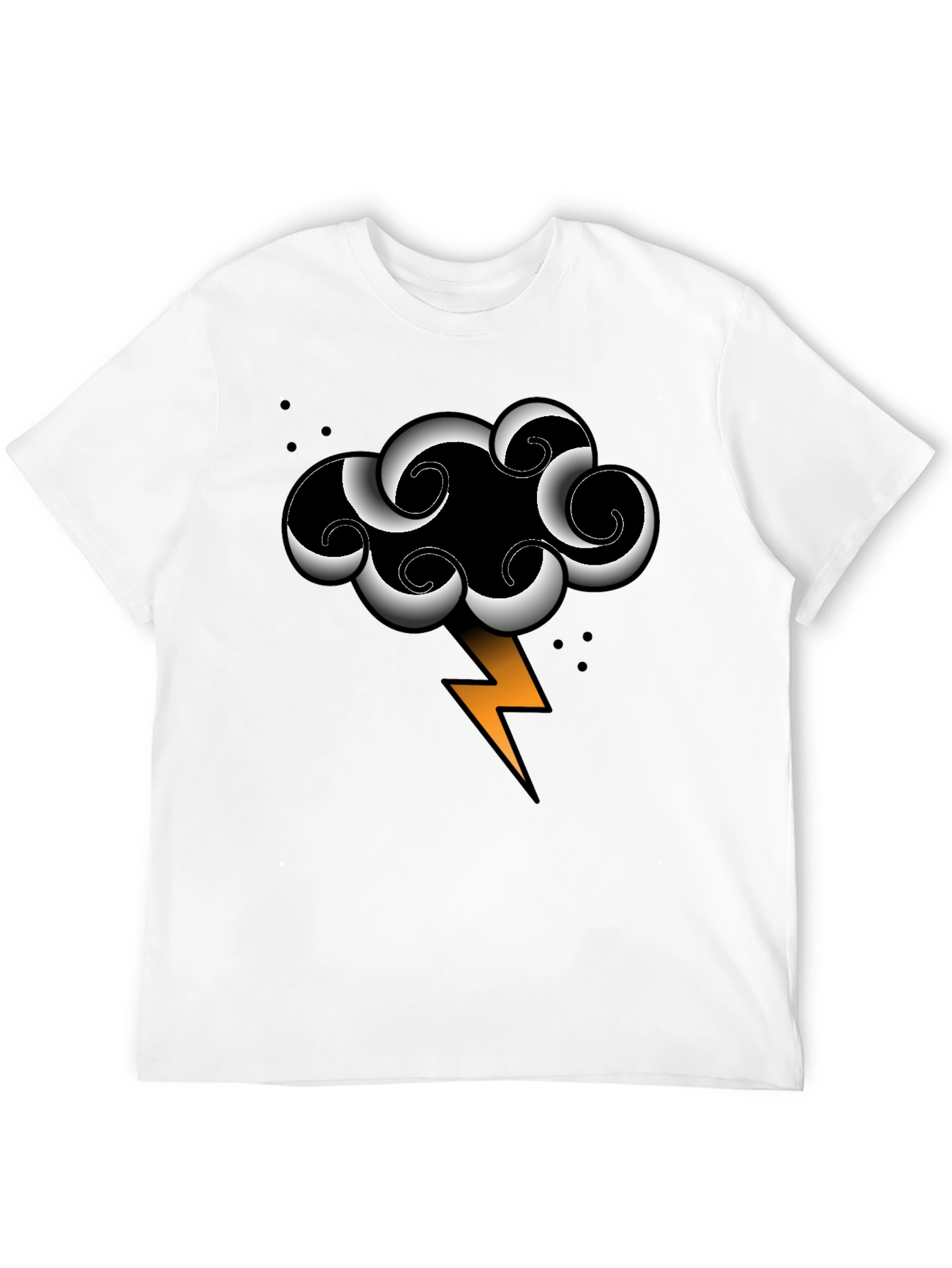 Storm Cloud Lightning Bolt Graphic Tee