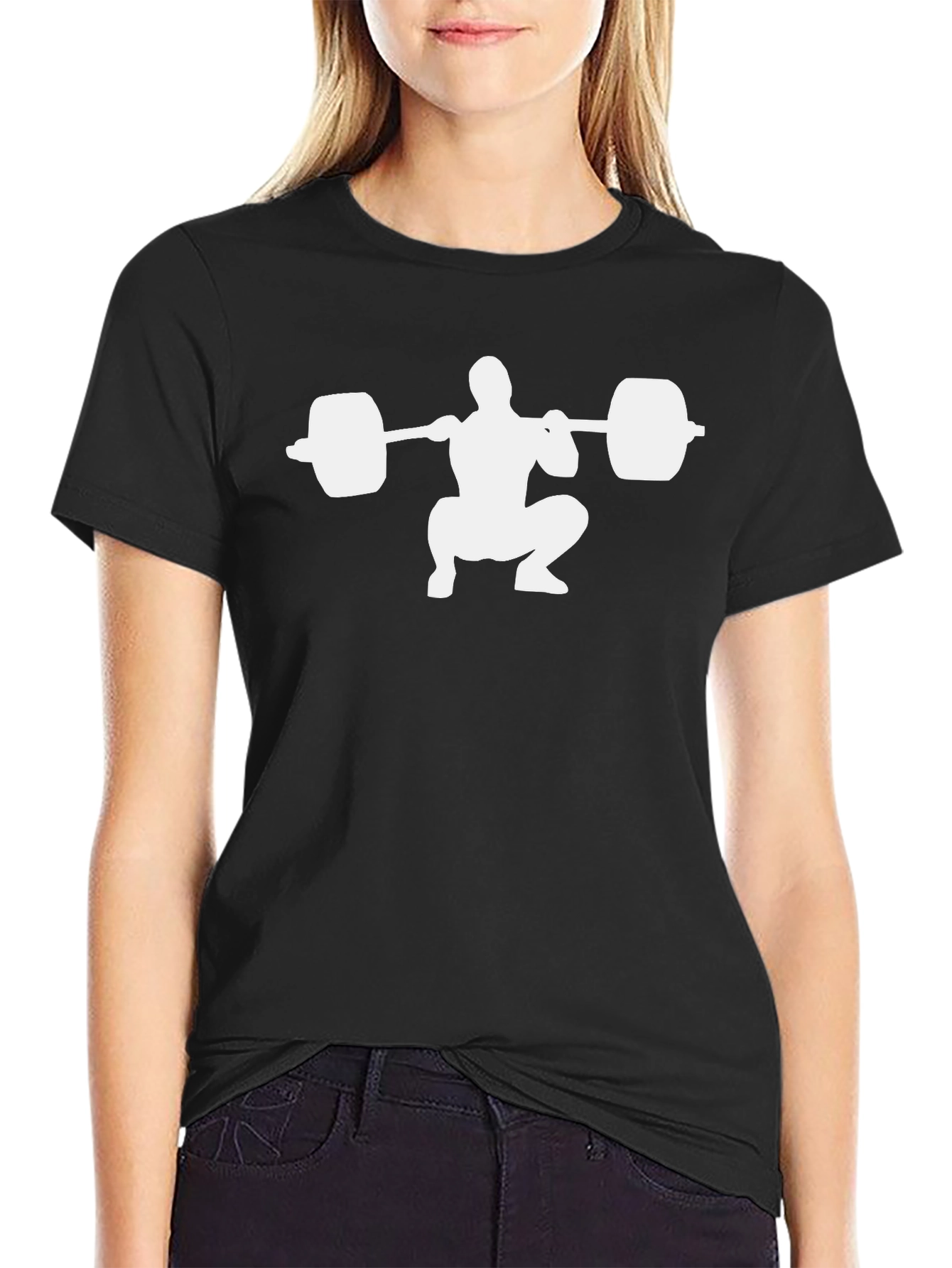 Squat Silhouette Graphic Tee - Black