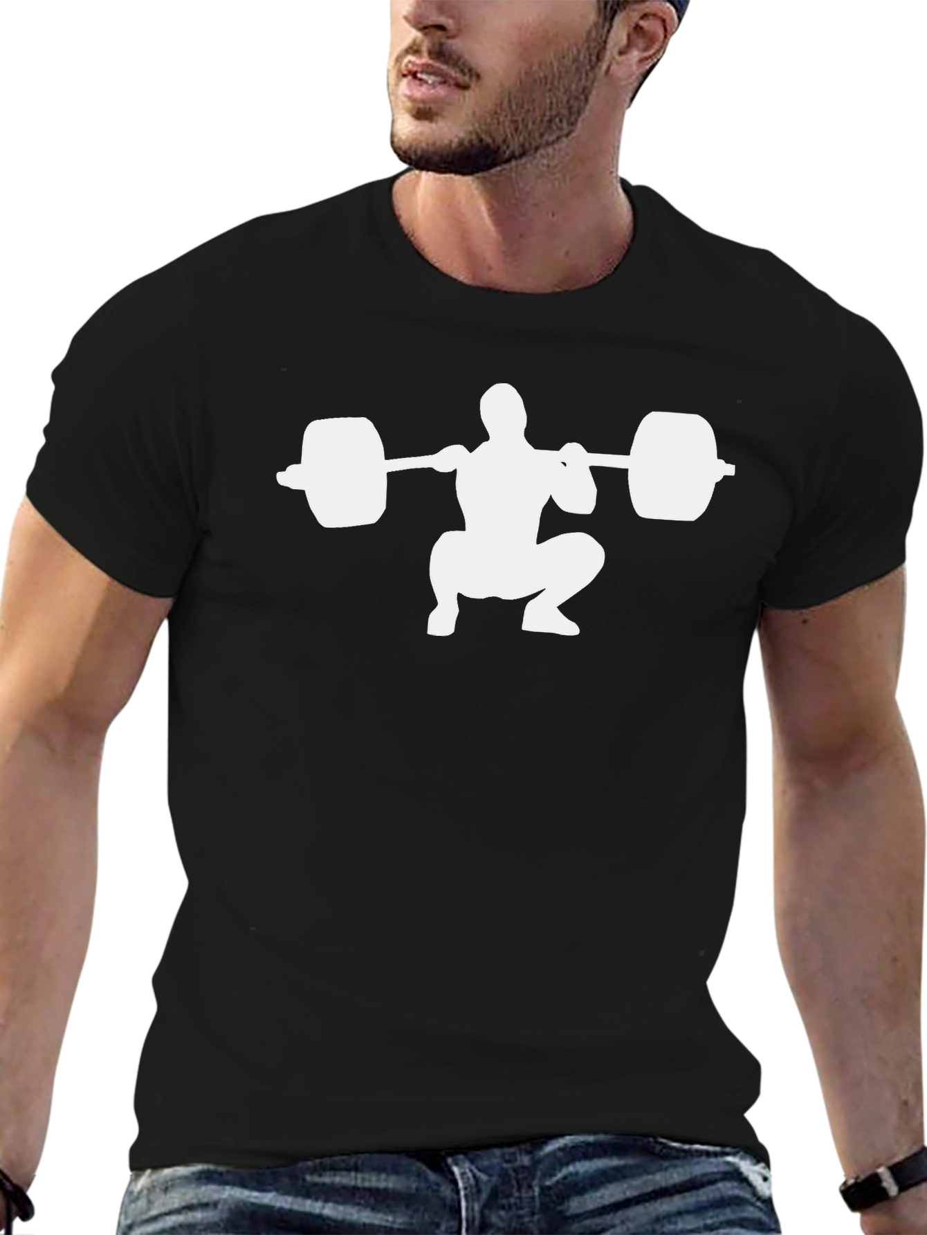 Squat Silhouette Graphic Tee - Black