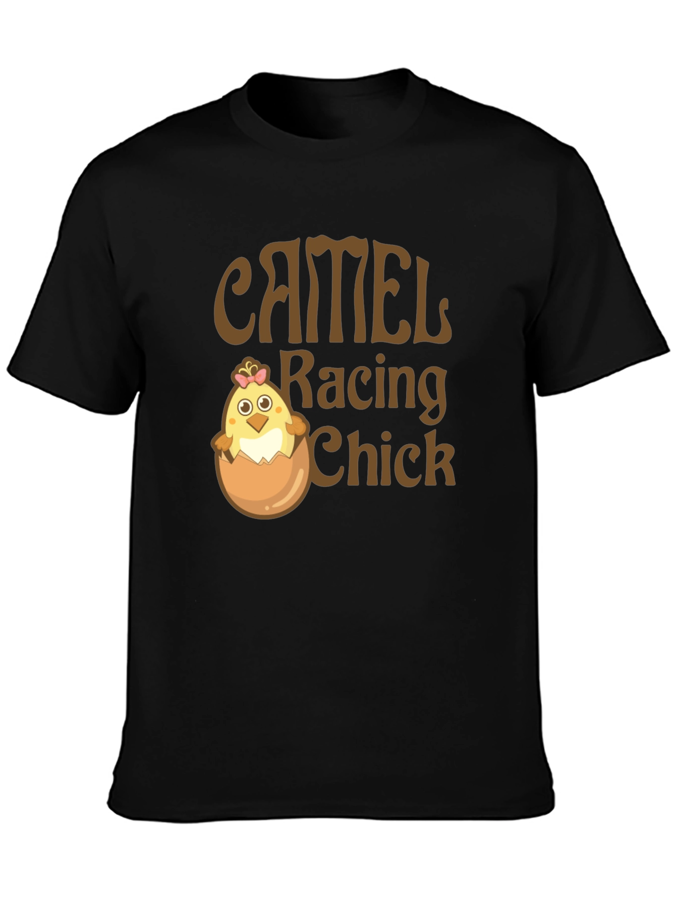 Camel Racing Chick Funny T-Shirt