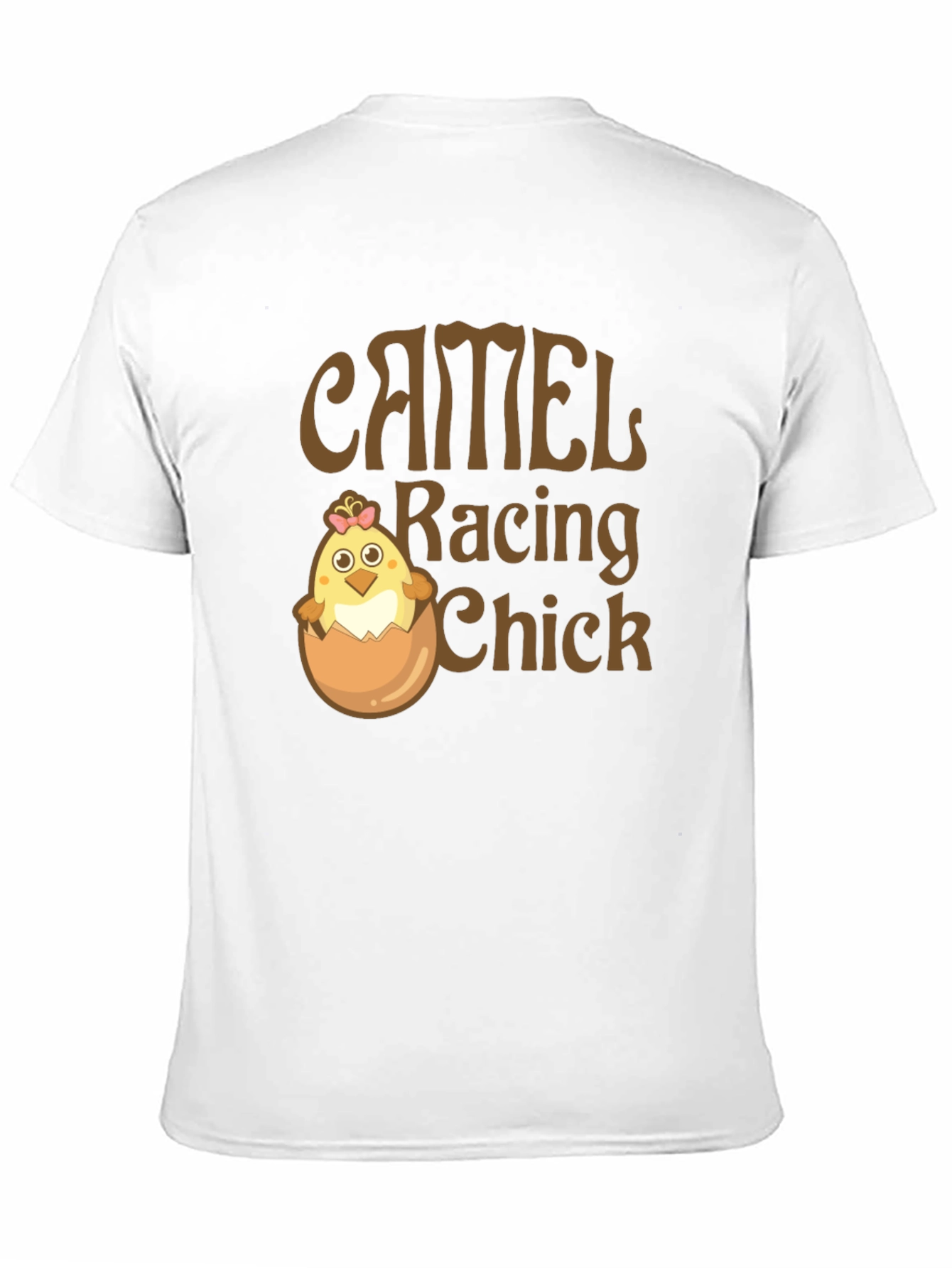 Camel Racing Chick Funny T-Shirt