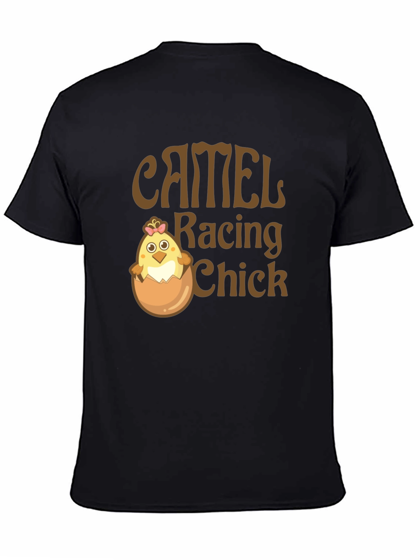 Camel Racing Chick Funny T-Shirt