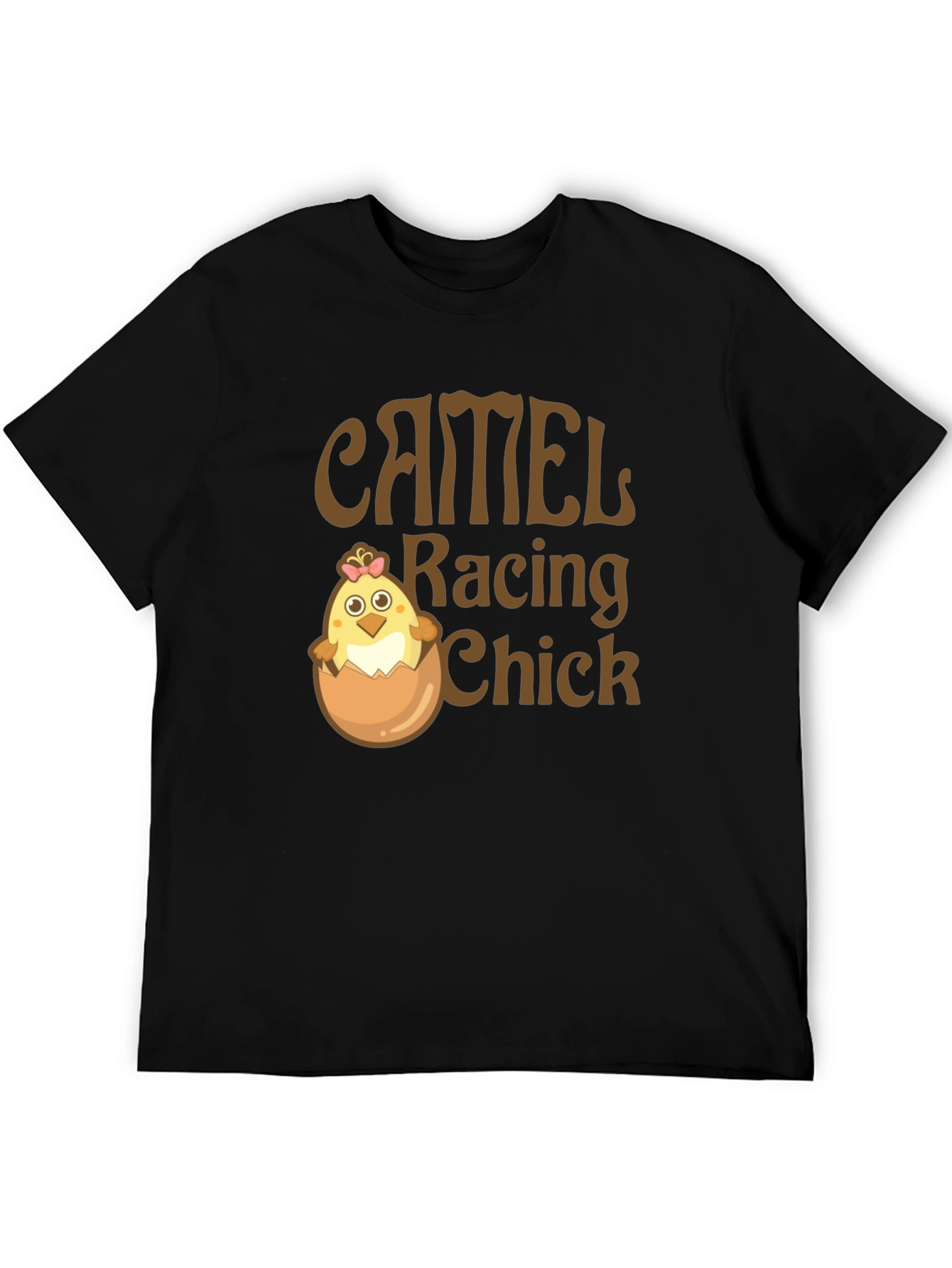 Camel Racing Chick Funny T-Shirt