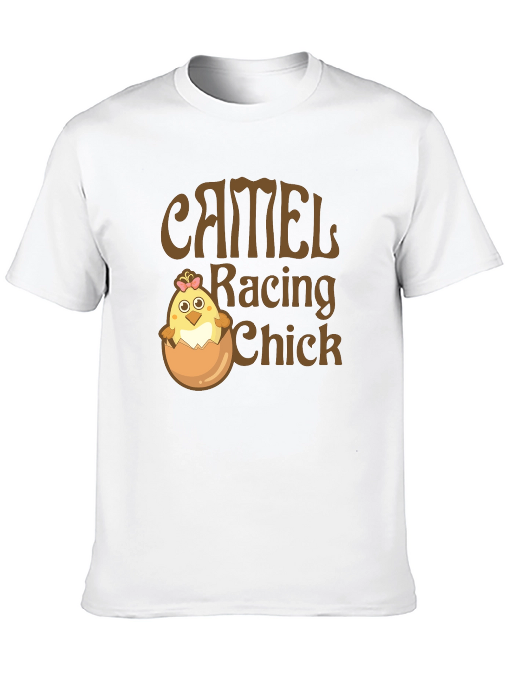 Camel Racing Chick Funny T-Shirt