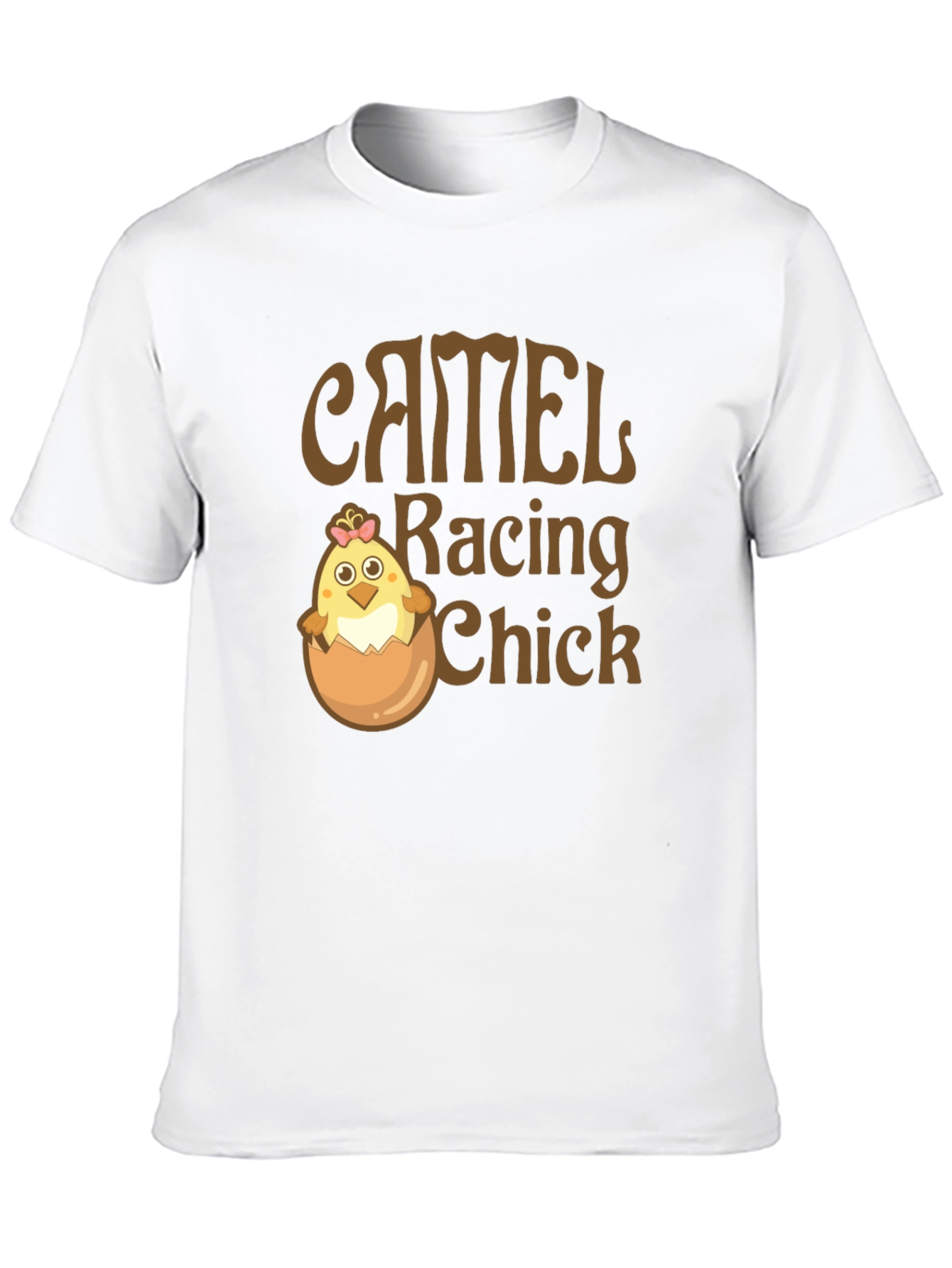 Camel Racing Chick Funny T-Shirt