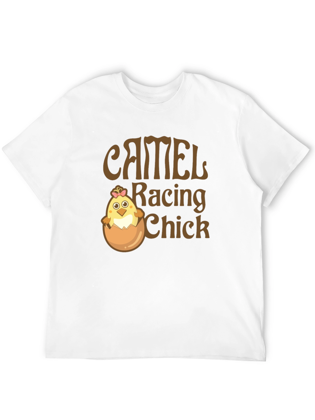 Camel Racing Chick Funny T-Shirt