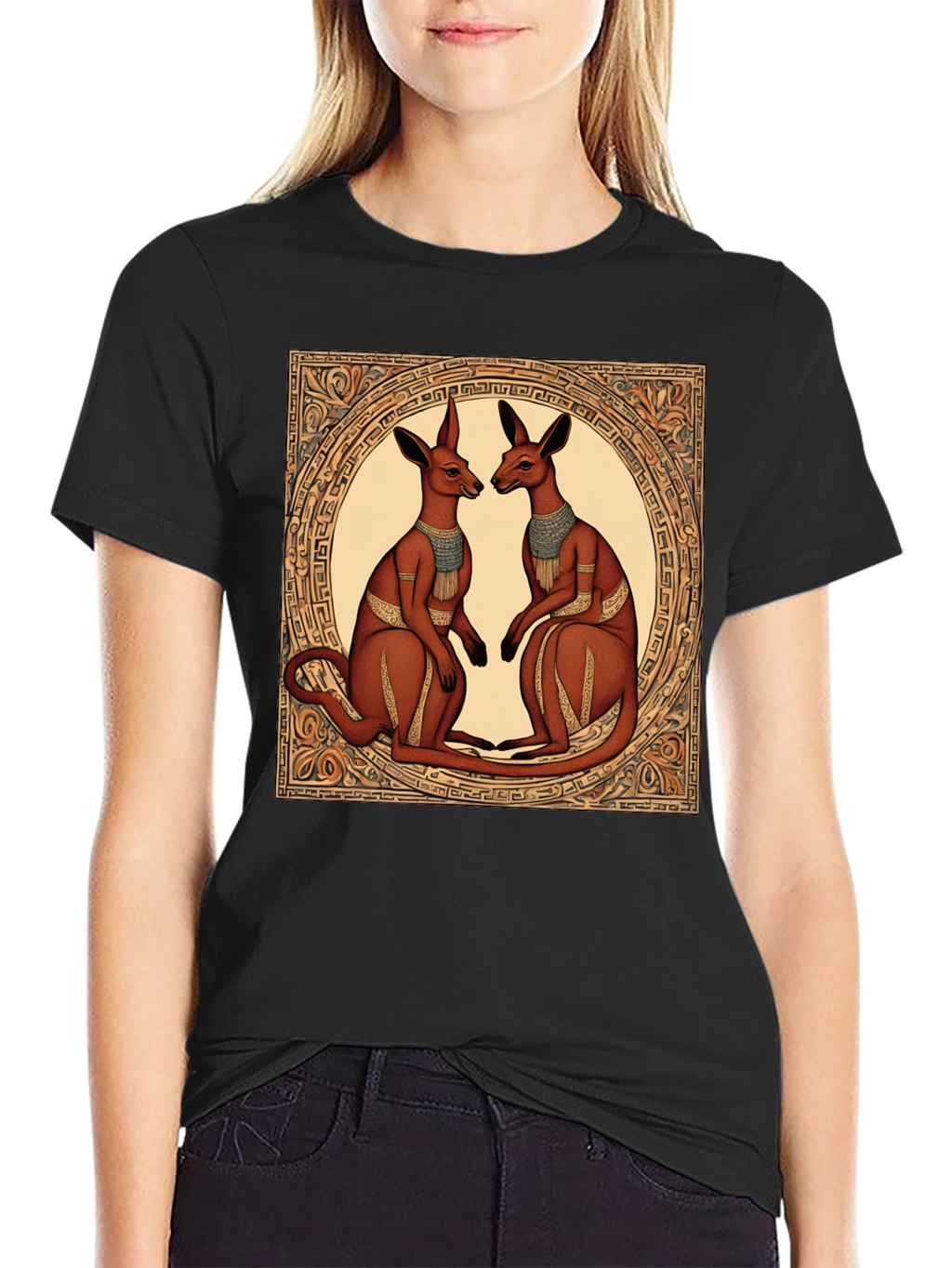 Kangaroo Art T-Shirt - Unique Graphic Tee