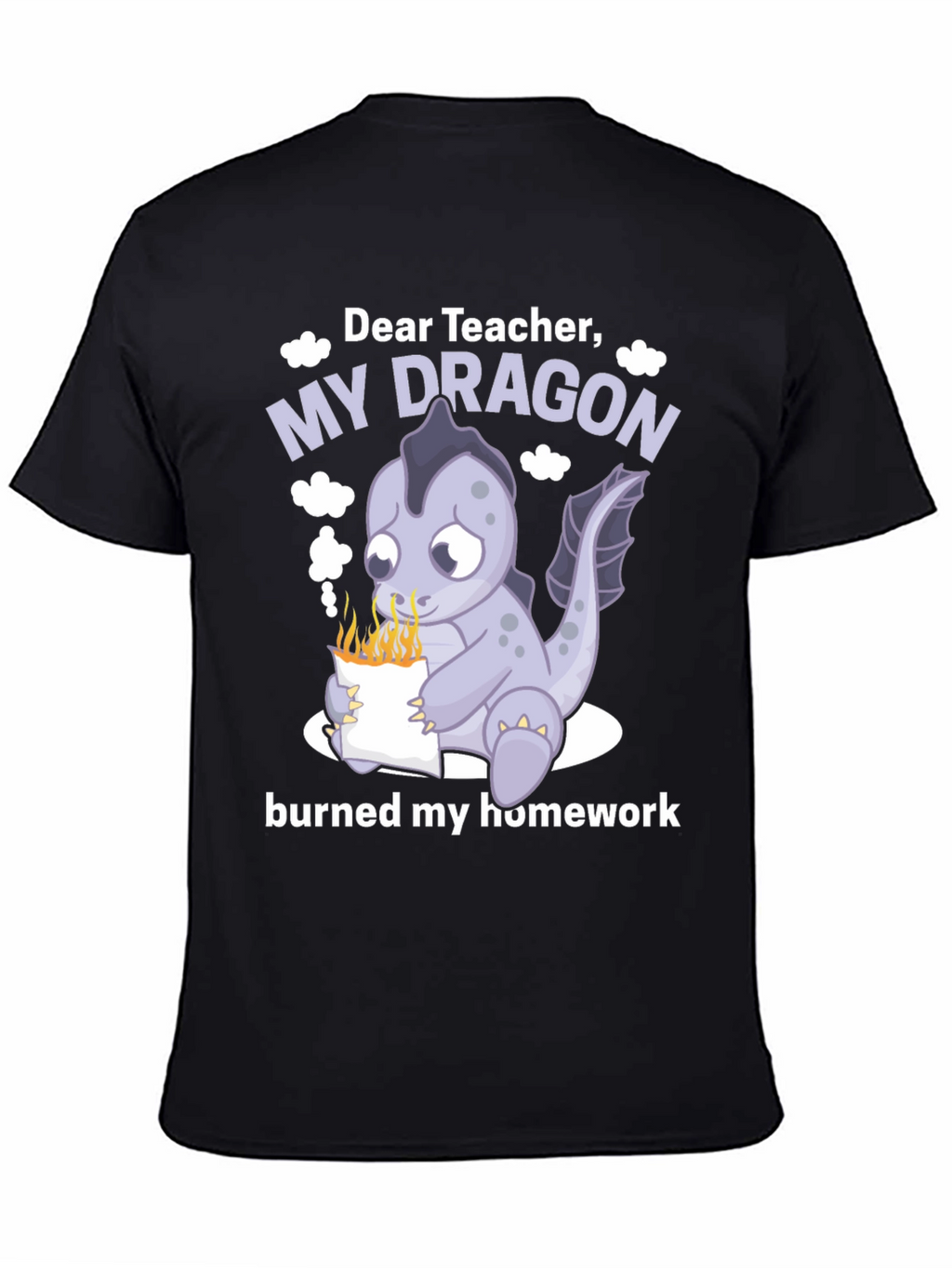 Dear Teacher My Dragon Burned Homework T-Shirt