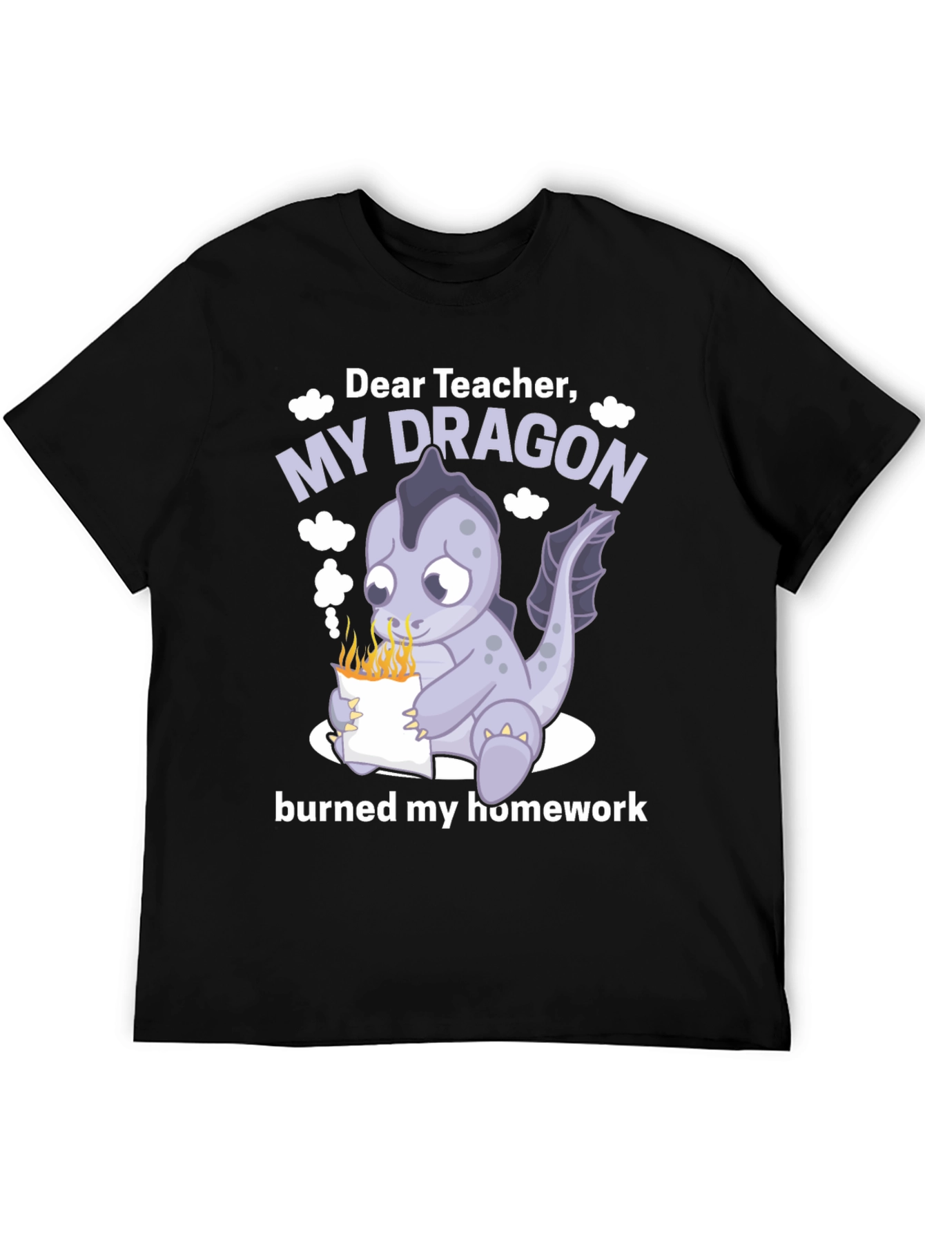 Dear Teacher My Dragon Burned Homework T-Shirt