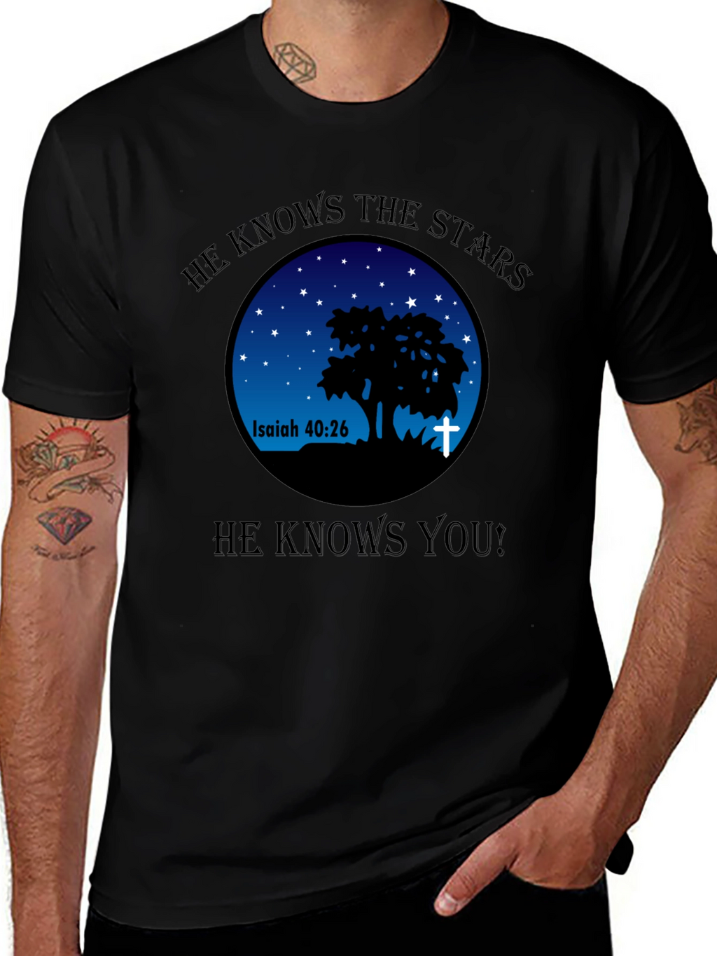 He Knows The Stars Christian T-Shirt