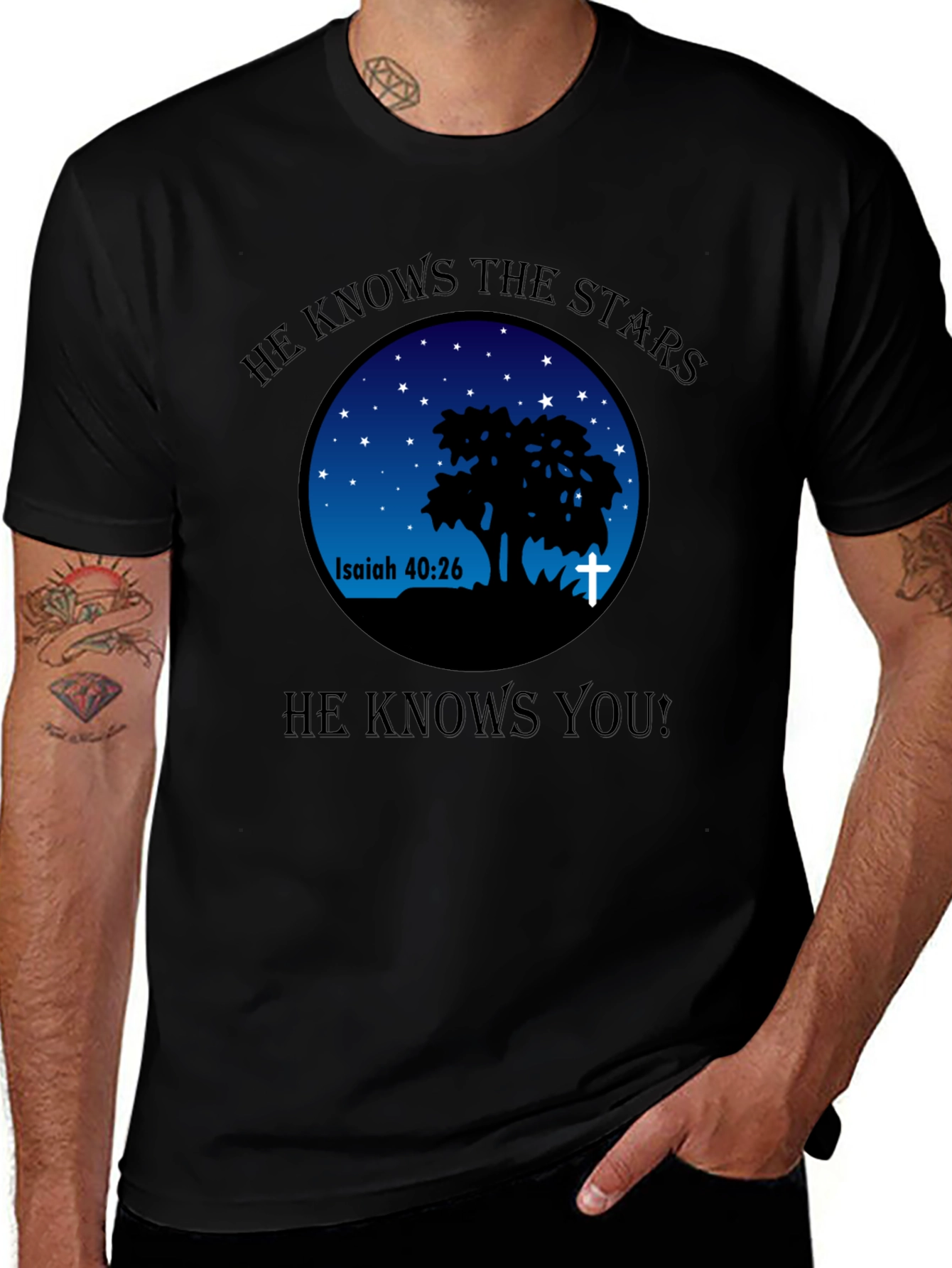 He Knows The Stars Christian T-Shirt