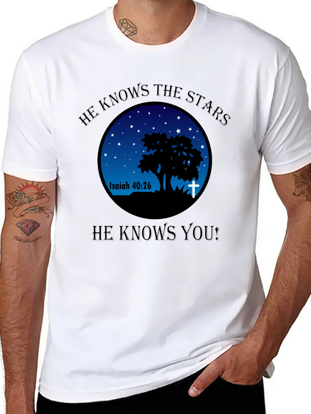 He Knows The Stars Christian T-Shirt