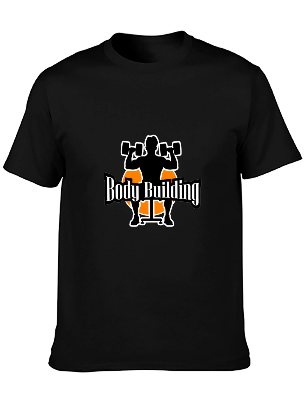 Bodybuilding Graphic Tee - Black Cotton T-Shirt