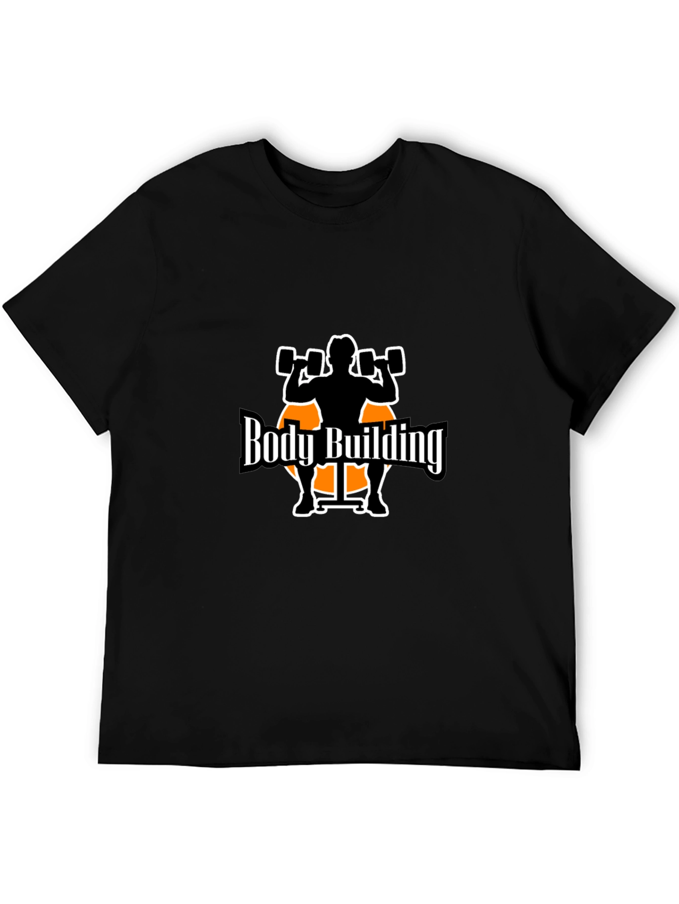 Bodybuilding Graphic Tee - Black Cotton T-Shirt