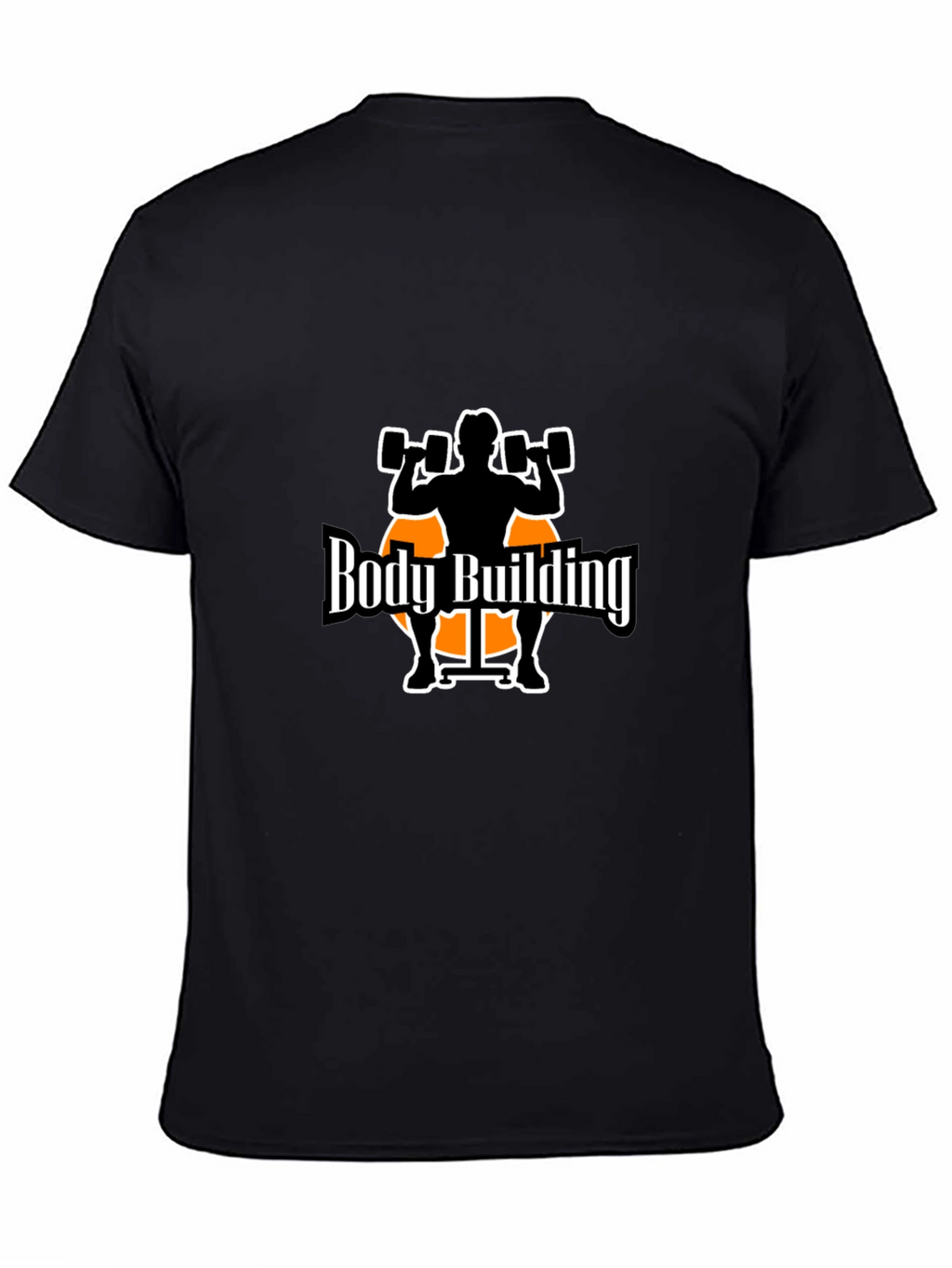 Bodybuilding Graphic Tee - Black Cotton T-Shirt