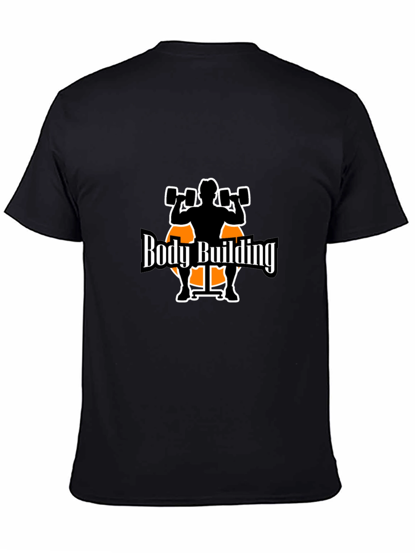 Bodybuilding Graphic Tee - Black Cotton T-Shirt