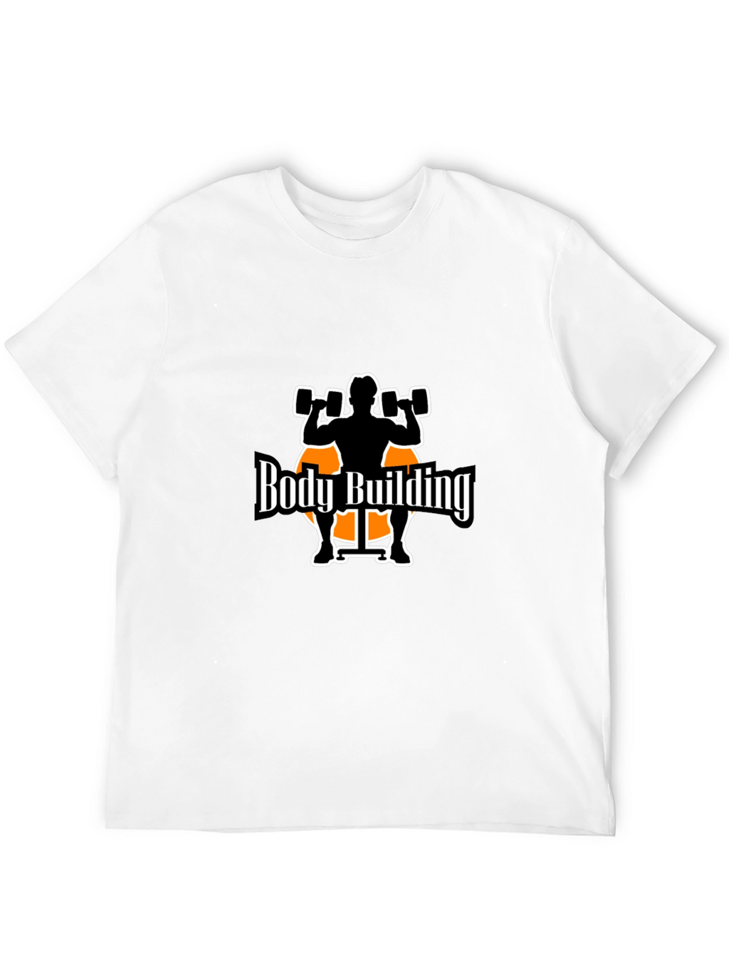 Bodybuilding Graphic Tee - Black Cotton T-Shirt