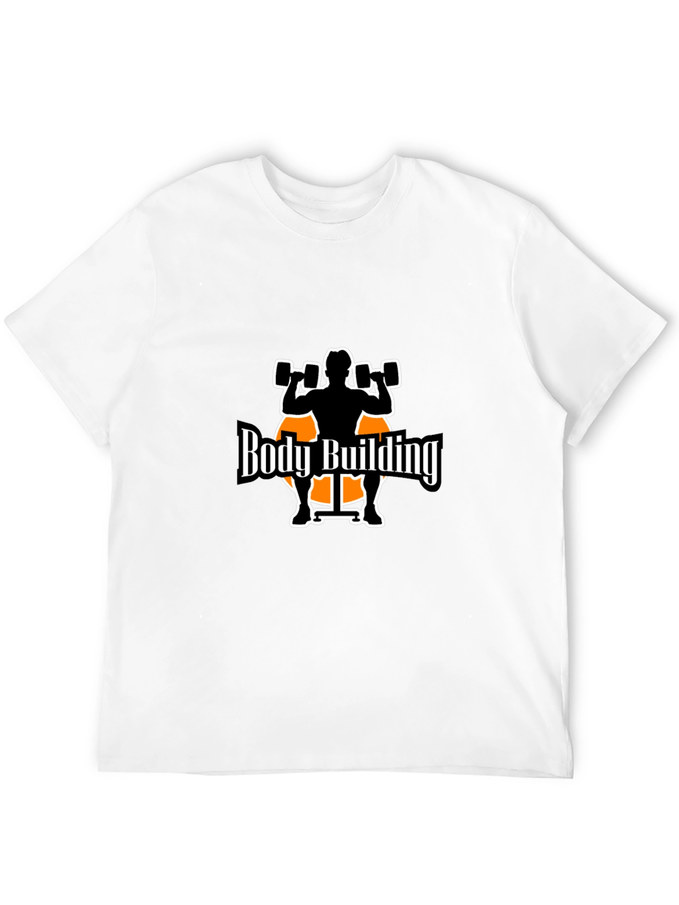 Bodybuilding Graphic Tee - Black Cotton T-Shirt
