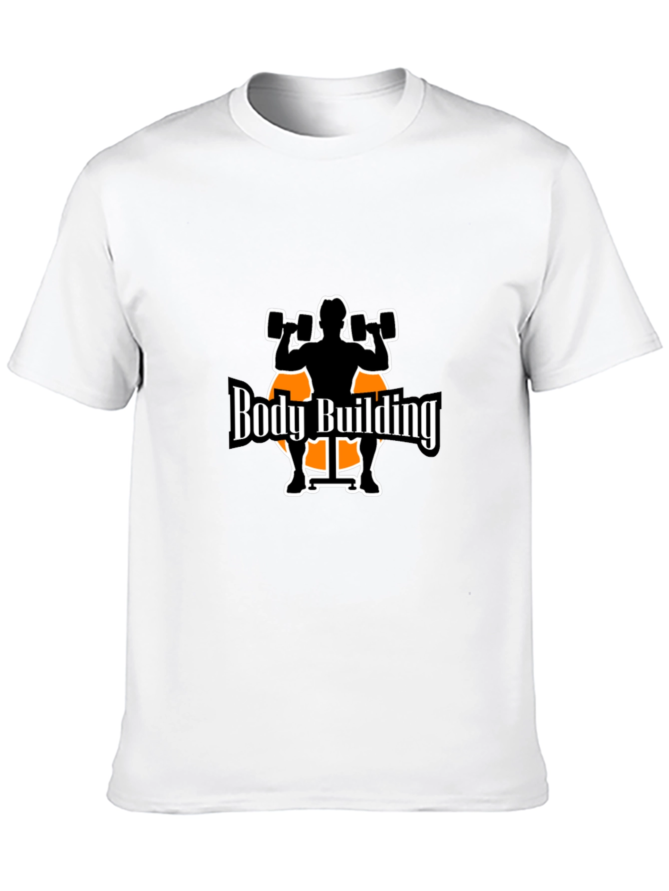 Bodybuilding Graphic Tee - Black Cotton T-Shirt