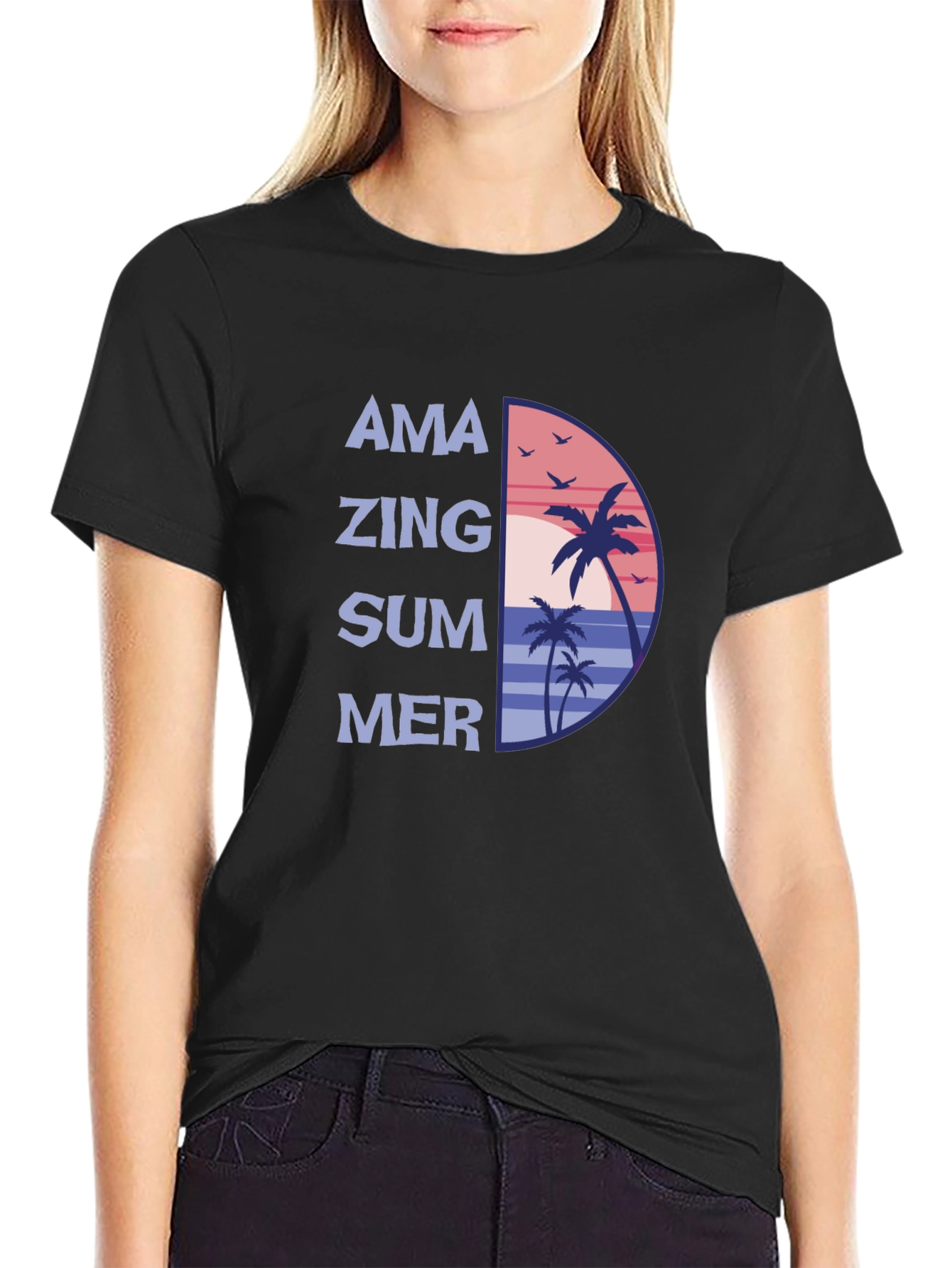 Amazing Summer T-Shirt - Beach Palm Design