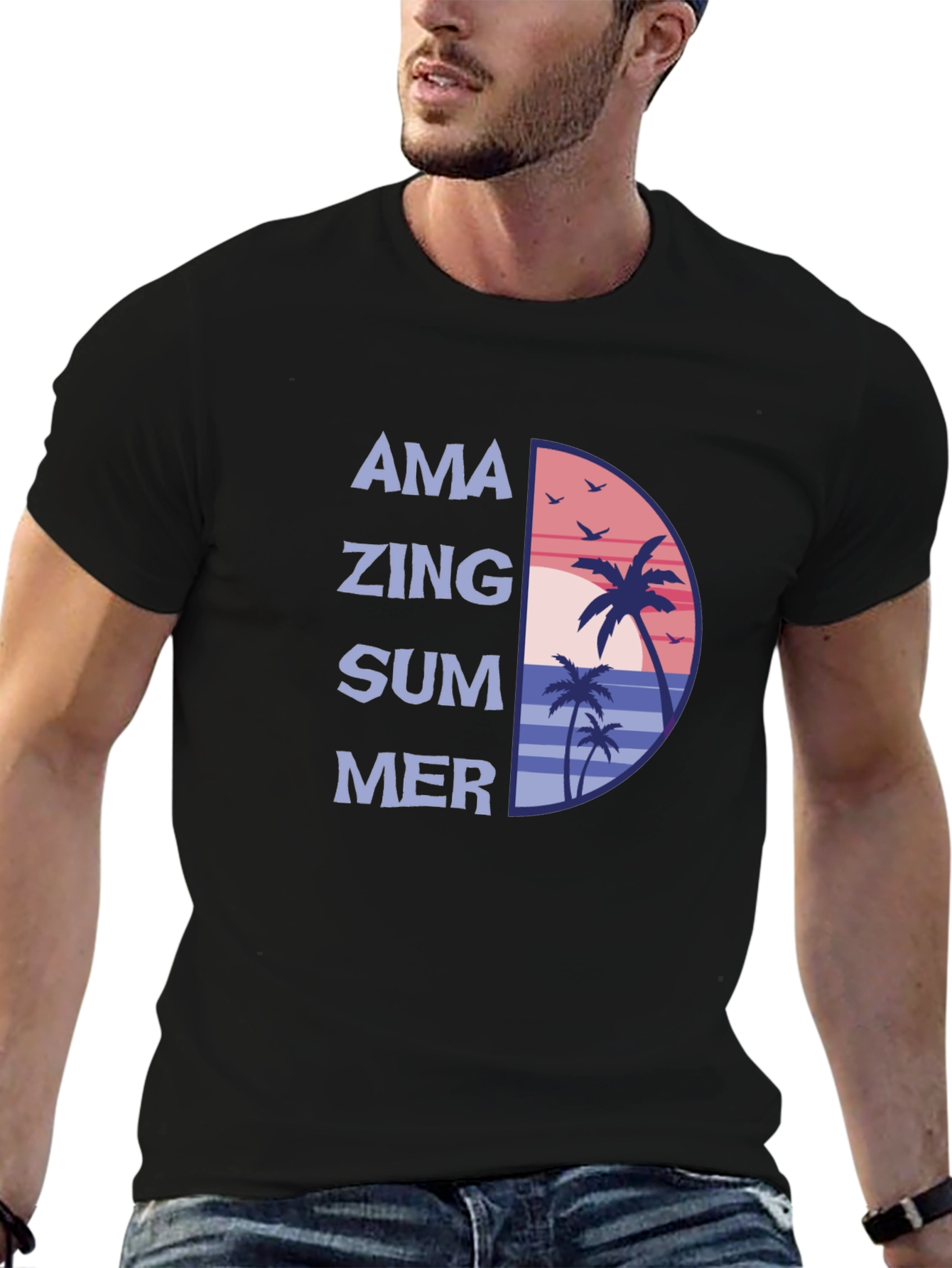 Amazing Summer T-Shirt - Beach Palm Design