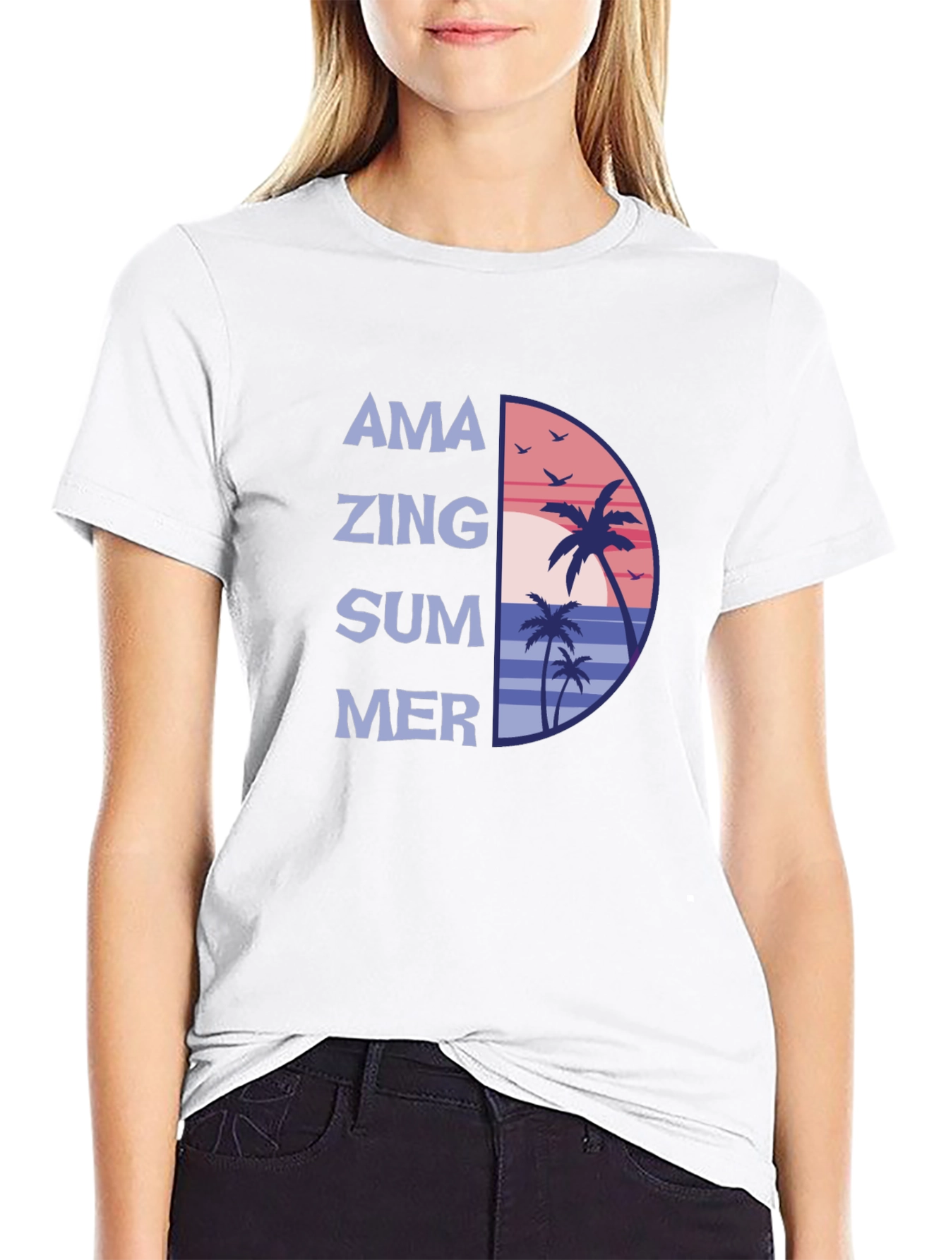 Amazing Summer T-Shirt - Beach Palm Design