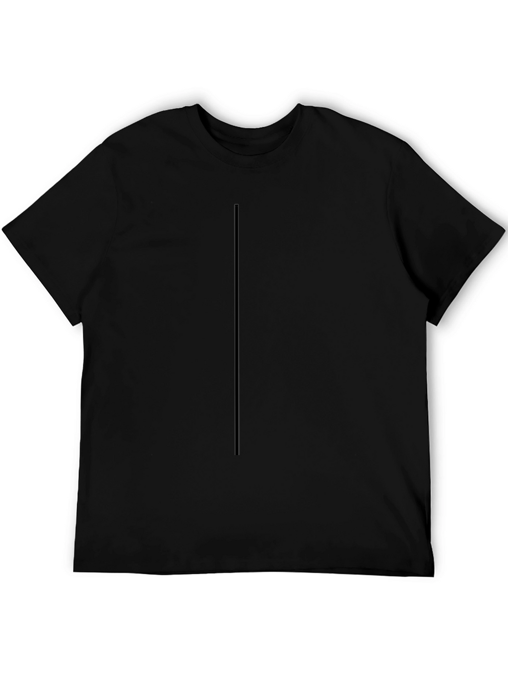 Mens Basic Black Crew Neck T-Shirt - Classic Style