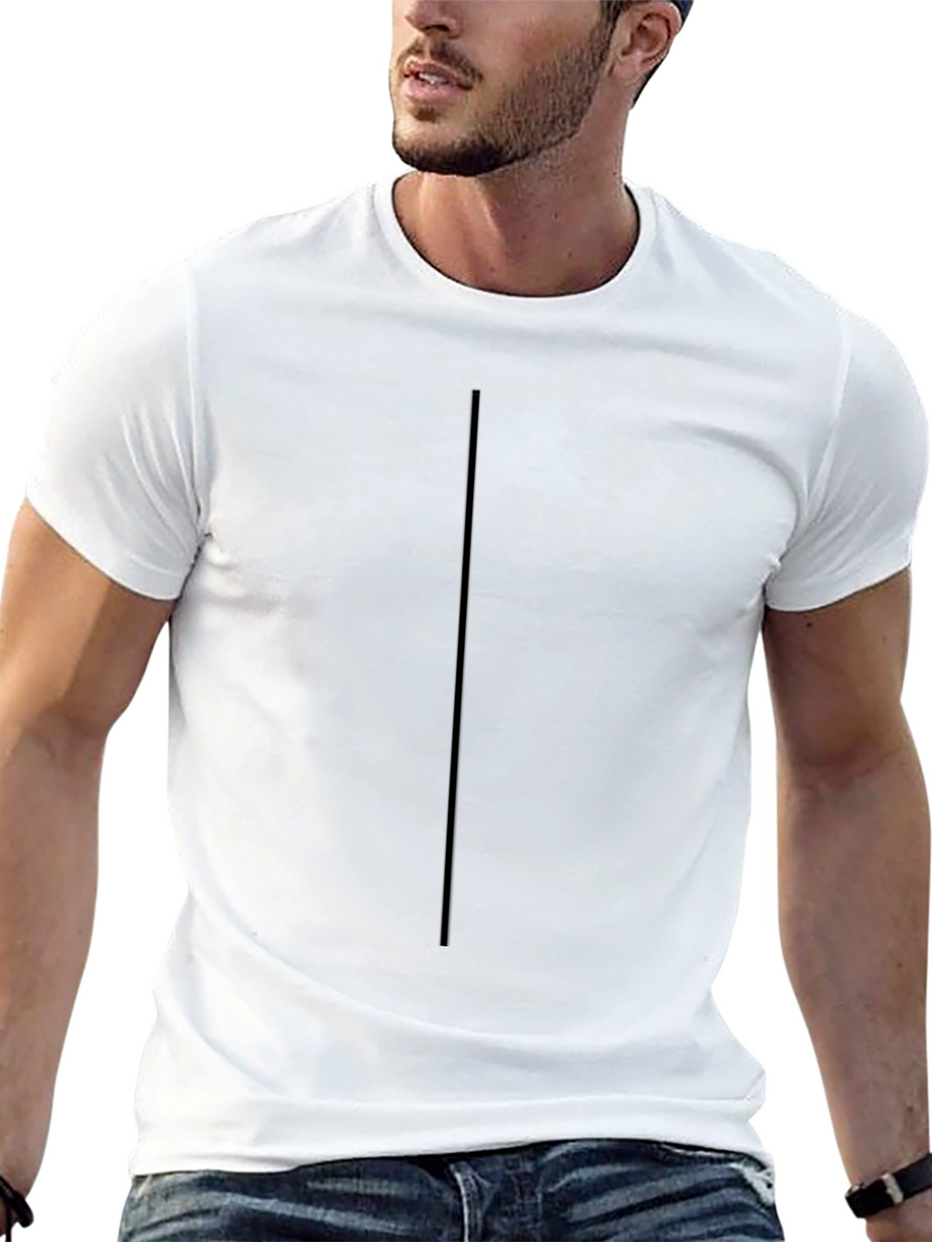 Mens Basic Black Crew Neck T-Shirt - Classic Style