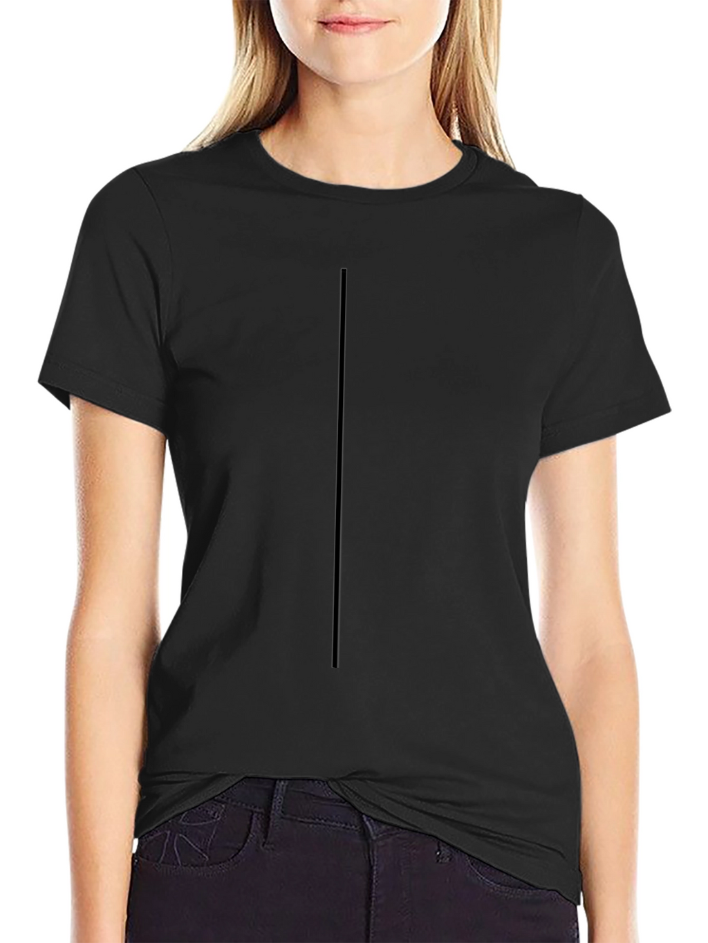 Mens Basic Black Crew Neck T-Shirt - Classic Style