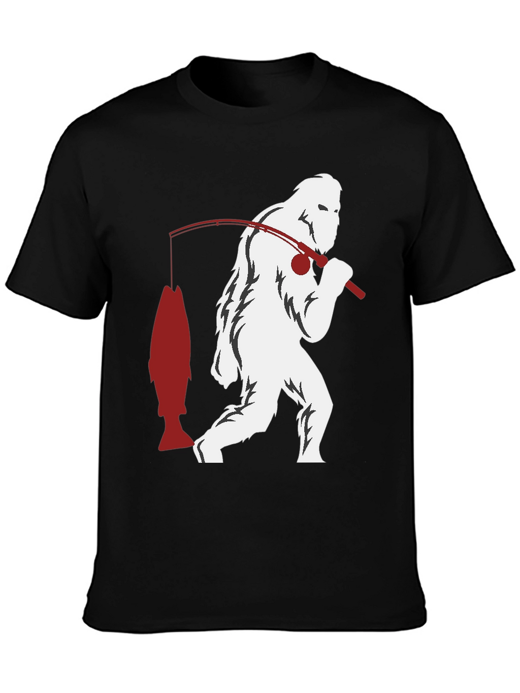 Sasquatch Fishing Graphic Tee
