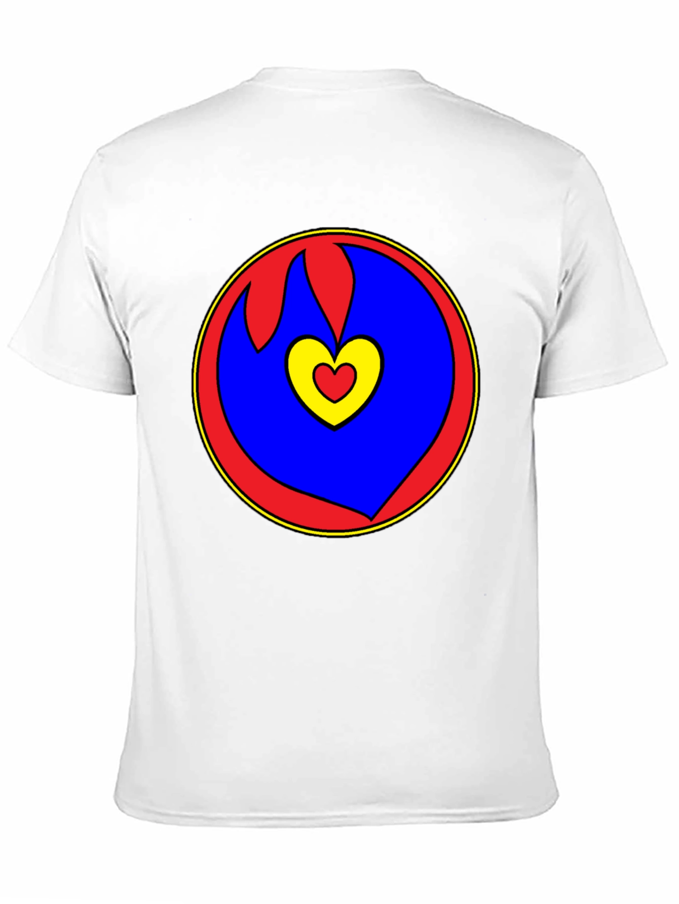 Heart Circle Graphic Tee - Black Casual Shirt