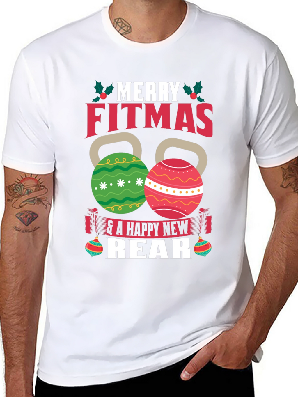 Merry Fitmas T-Shirt - Festive Fitness Apparel