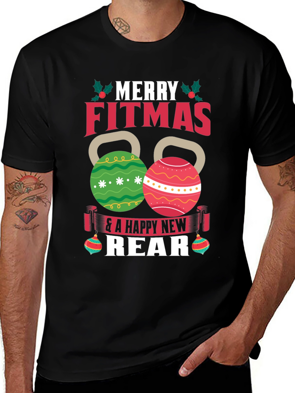Merry Fitmas T-Shirt - Festive Fitness Apparel