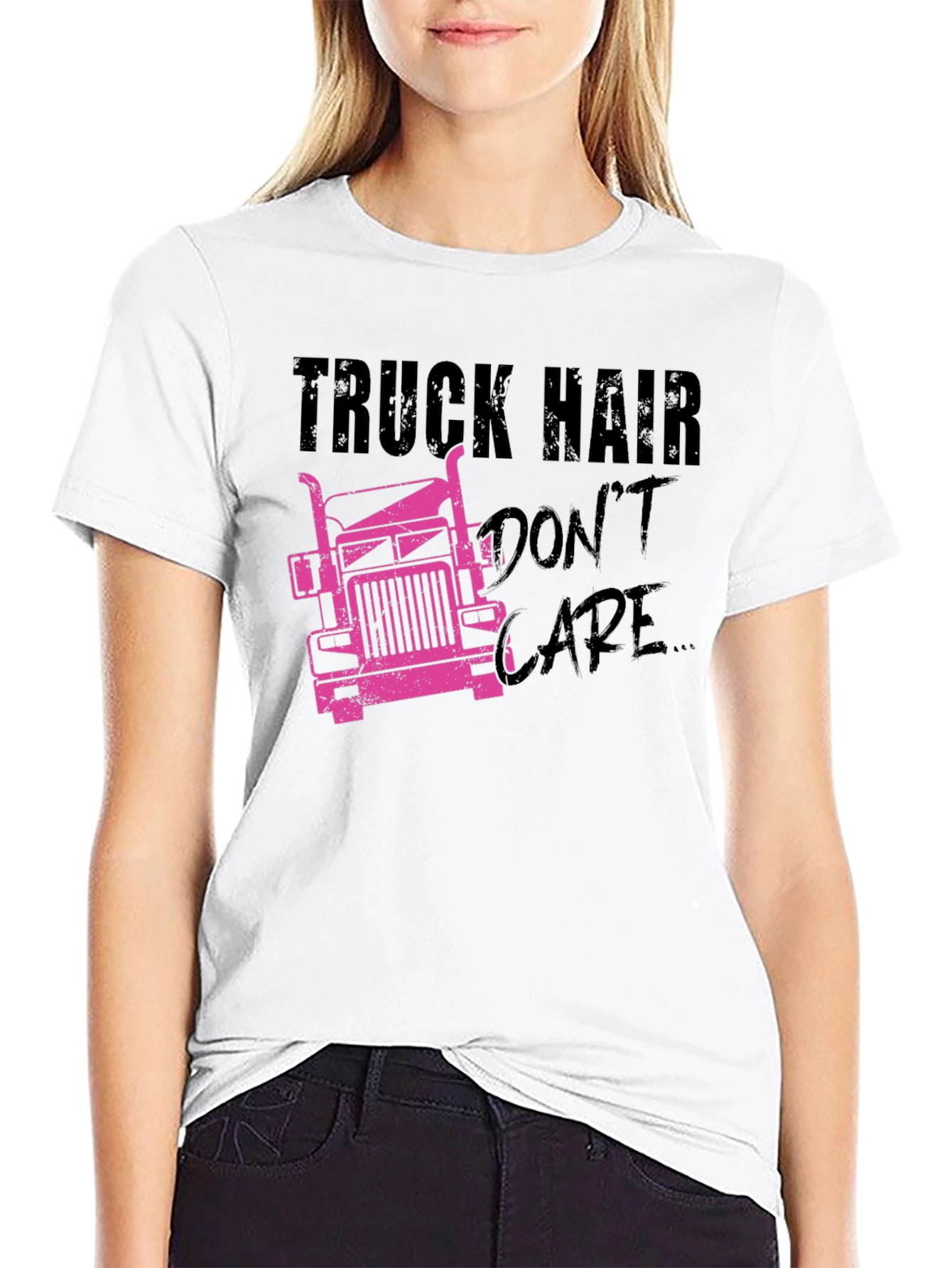 Truck Hair Dont Care Graphic Tee