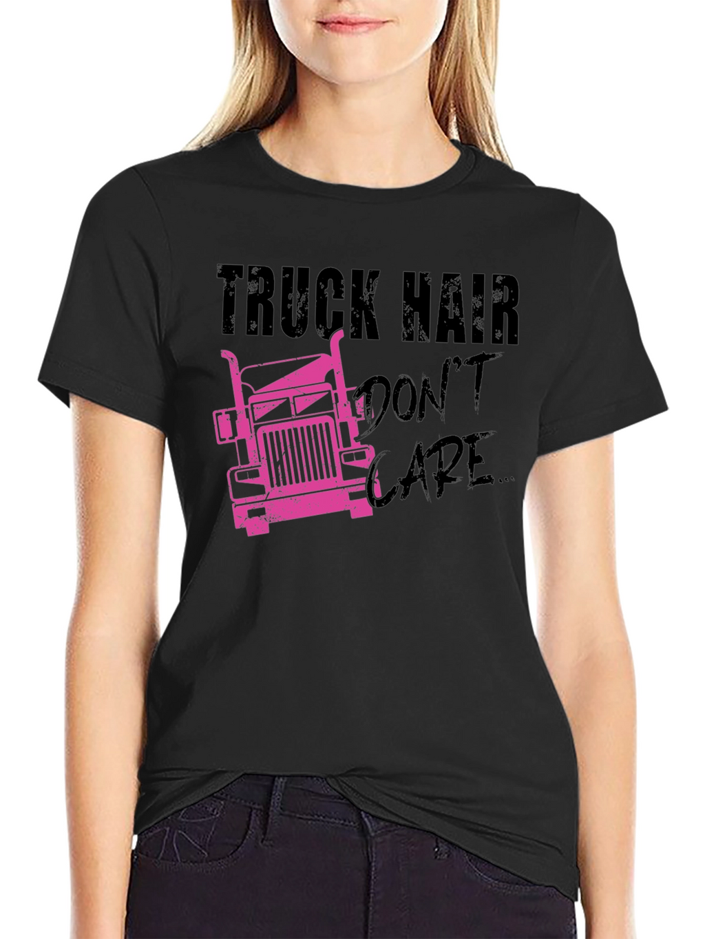 Truck Hair Dont Care Graphic Tee