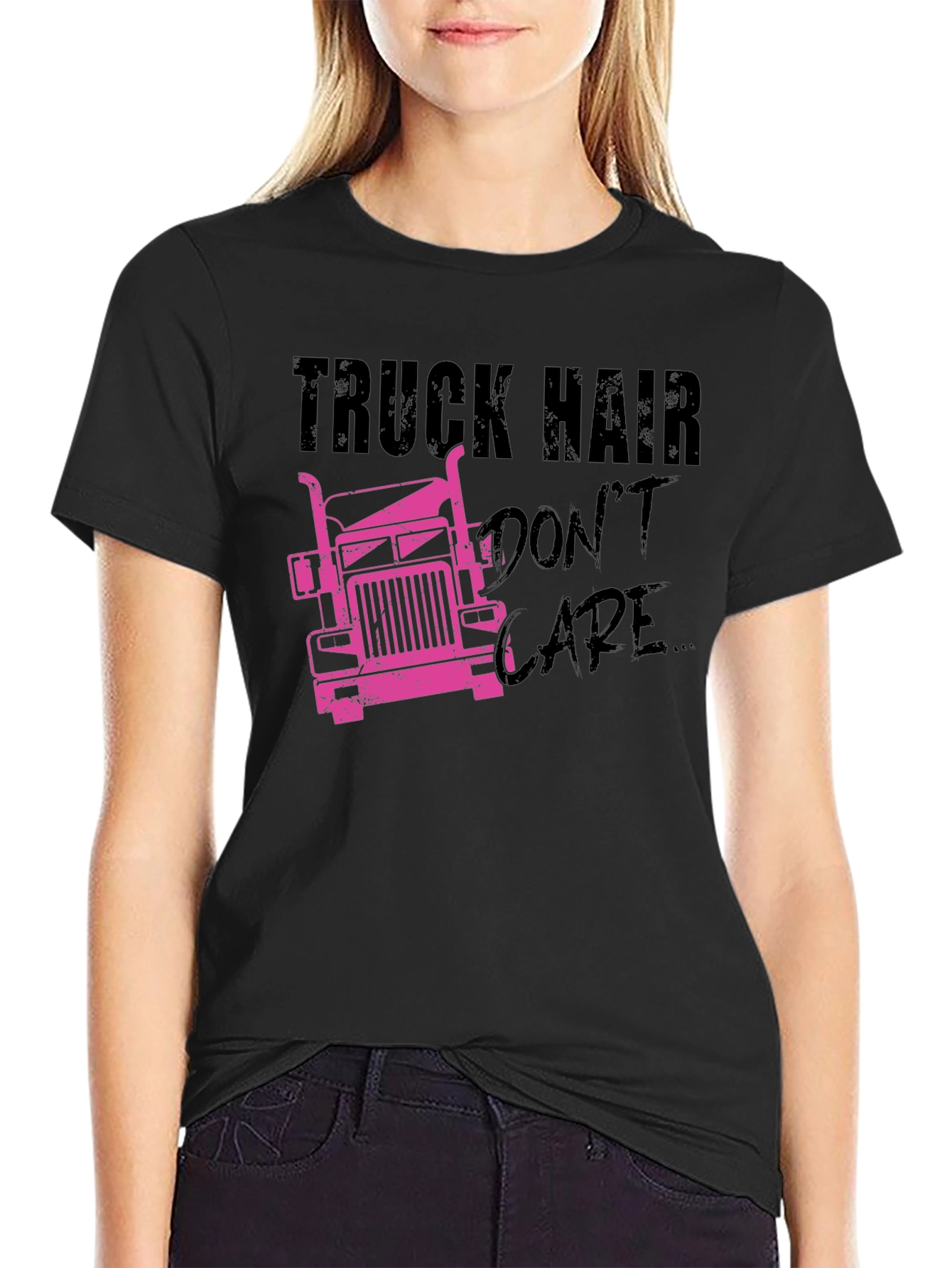 Truck Hair Dont Care Graphic Tee