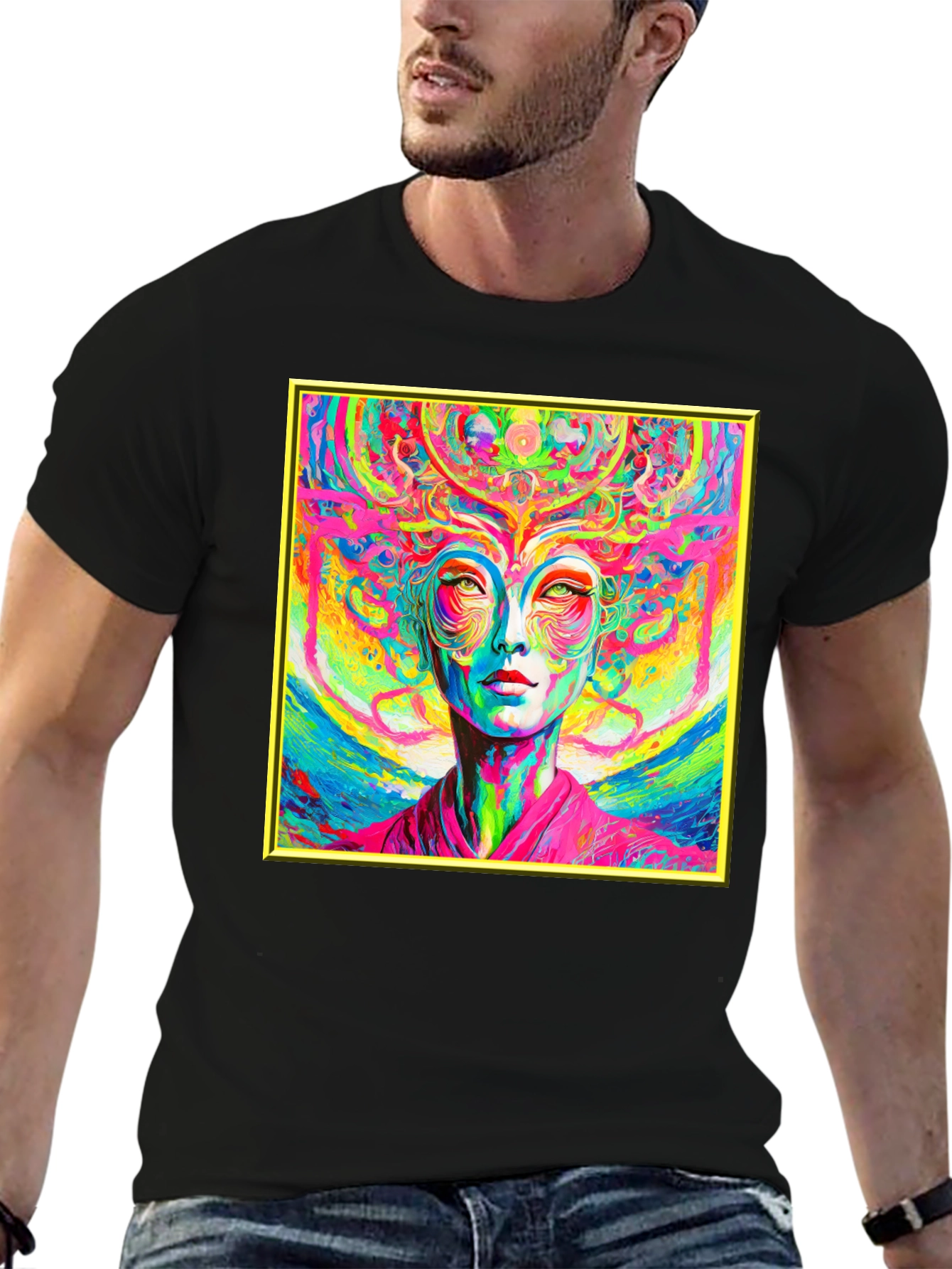 Psychedelic Woman Graphic T-Shirt - Vivid Art Tee