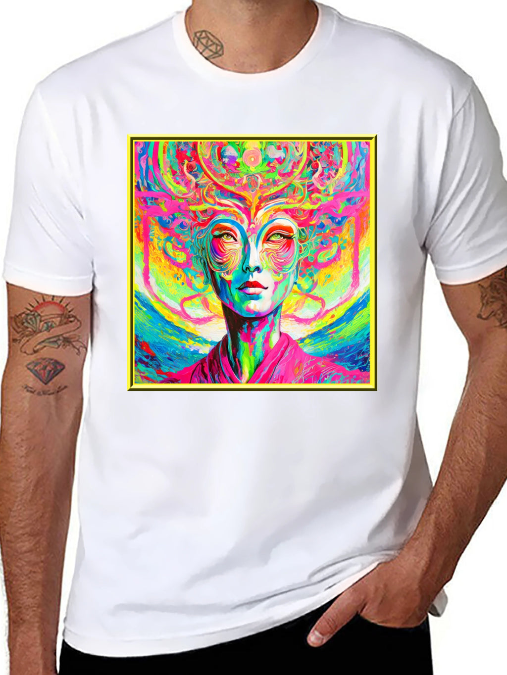 Psychedelic Woman Graphic T-Shirt - Vivid Art Tee