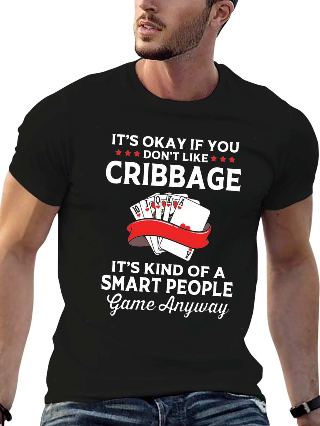 Cribbage Smart People Game Graphic T-Shirt