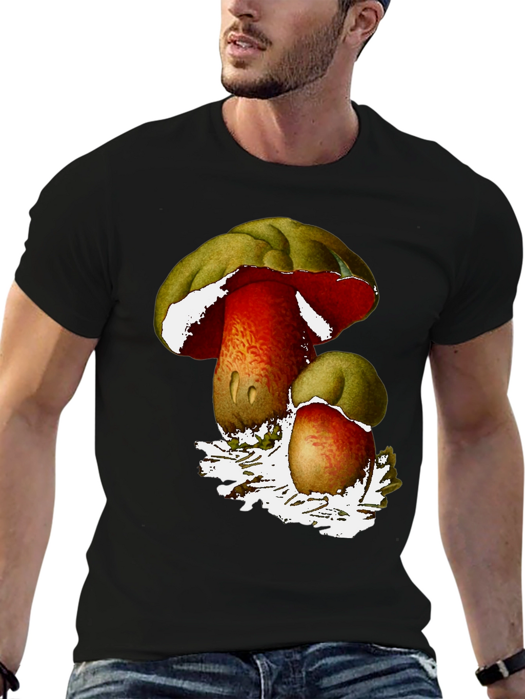 Mushroom Graphic T-Shirt - Unique Nature Design