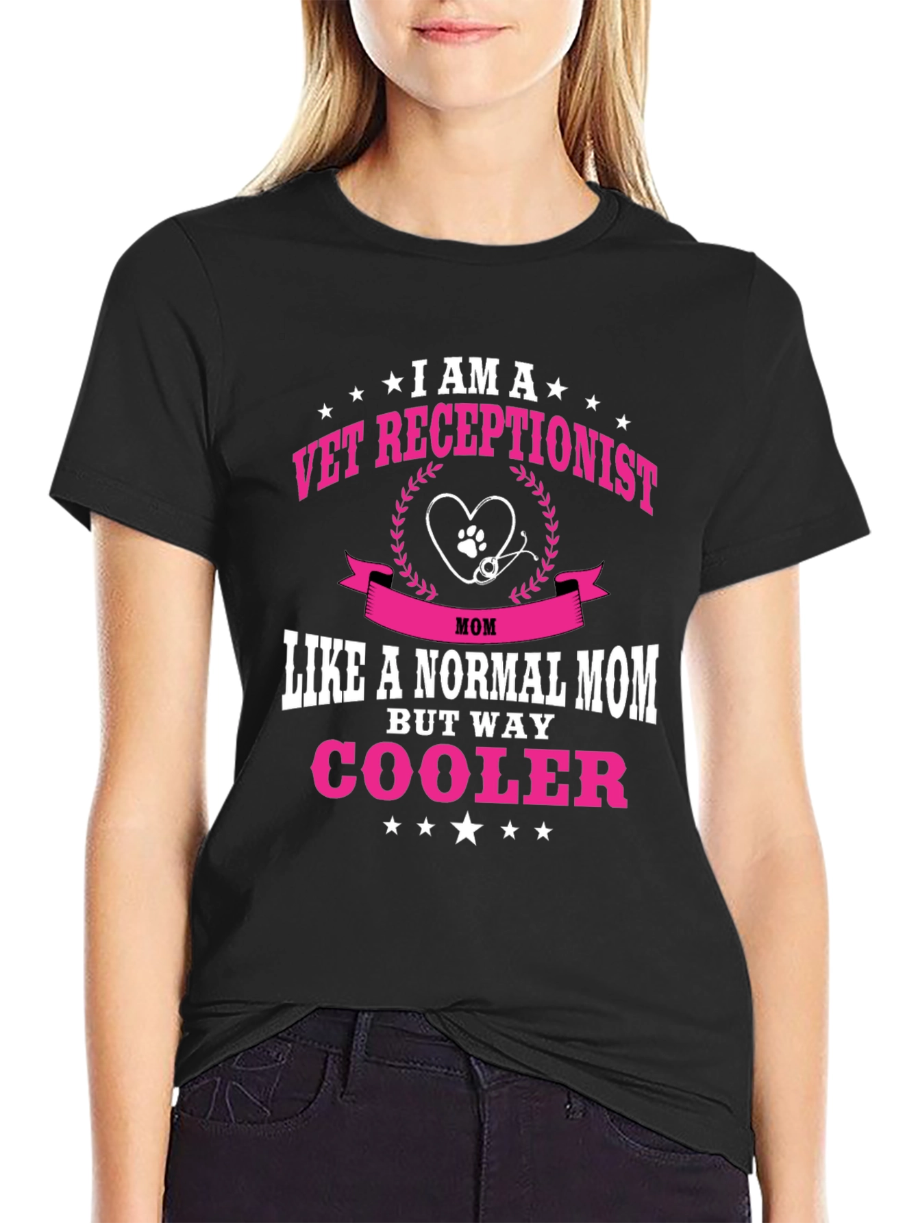 Vet Receptionist Mom T-Shirt - Way Cooler Than Normal!