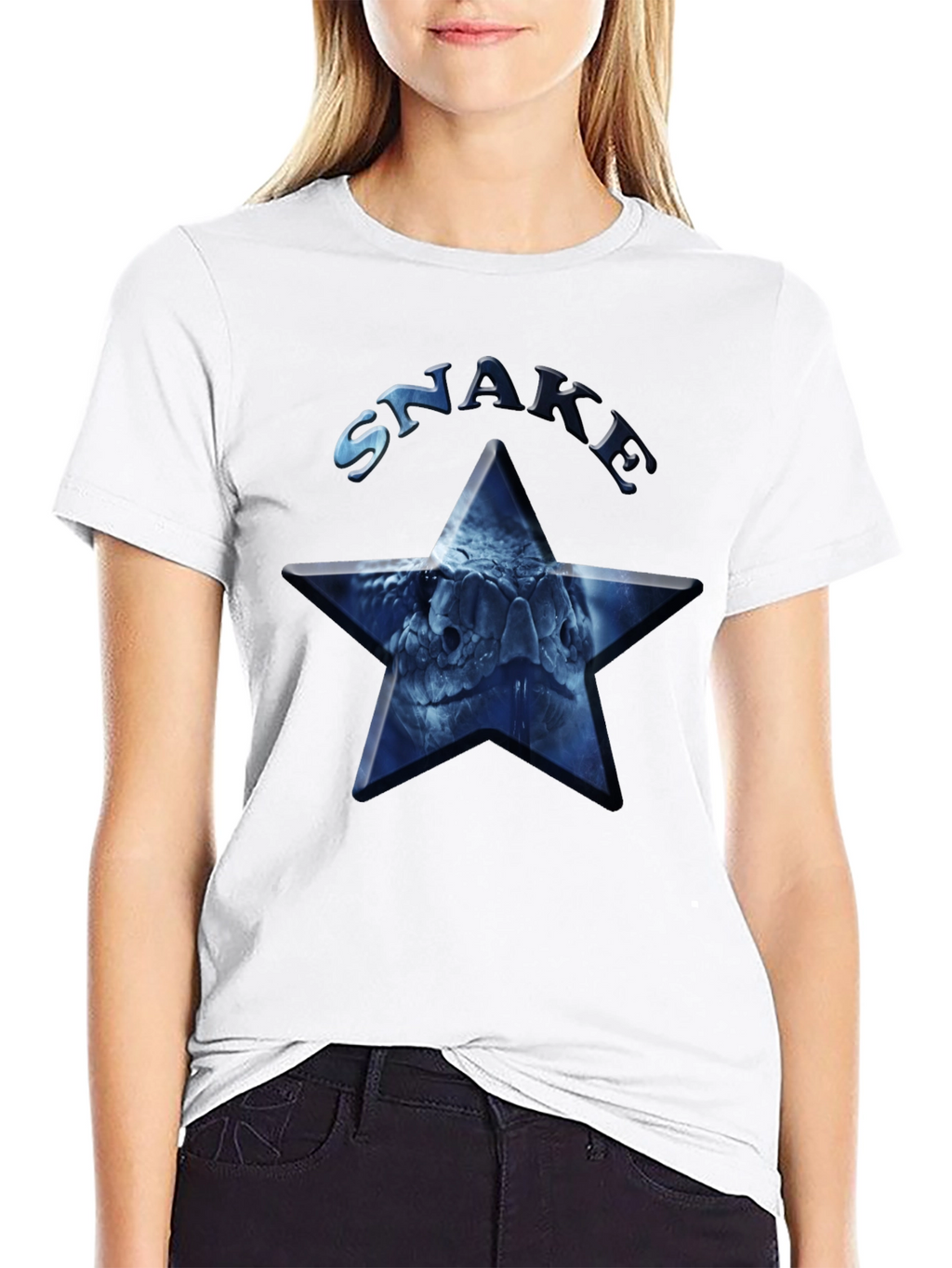 Snake Star Graphic Tee - Mens Black T-Shirt