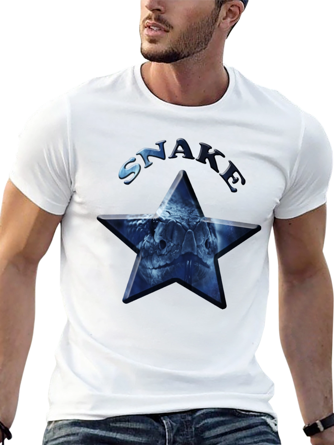 Snake Star Graphic Tee - Mens Black T-Shirt