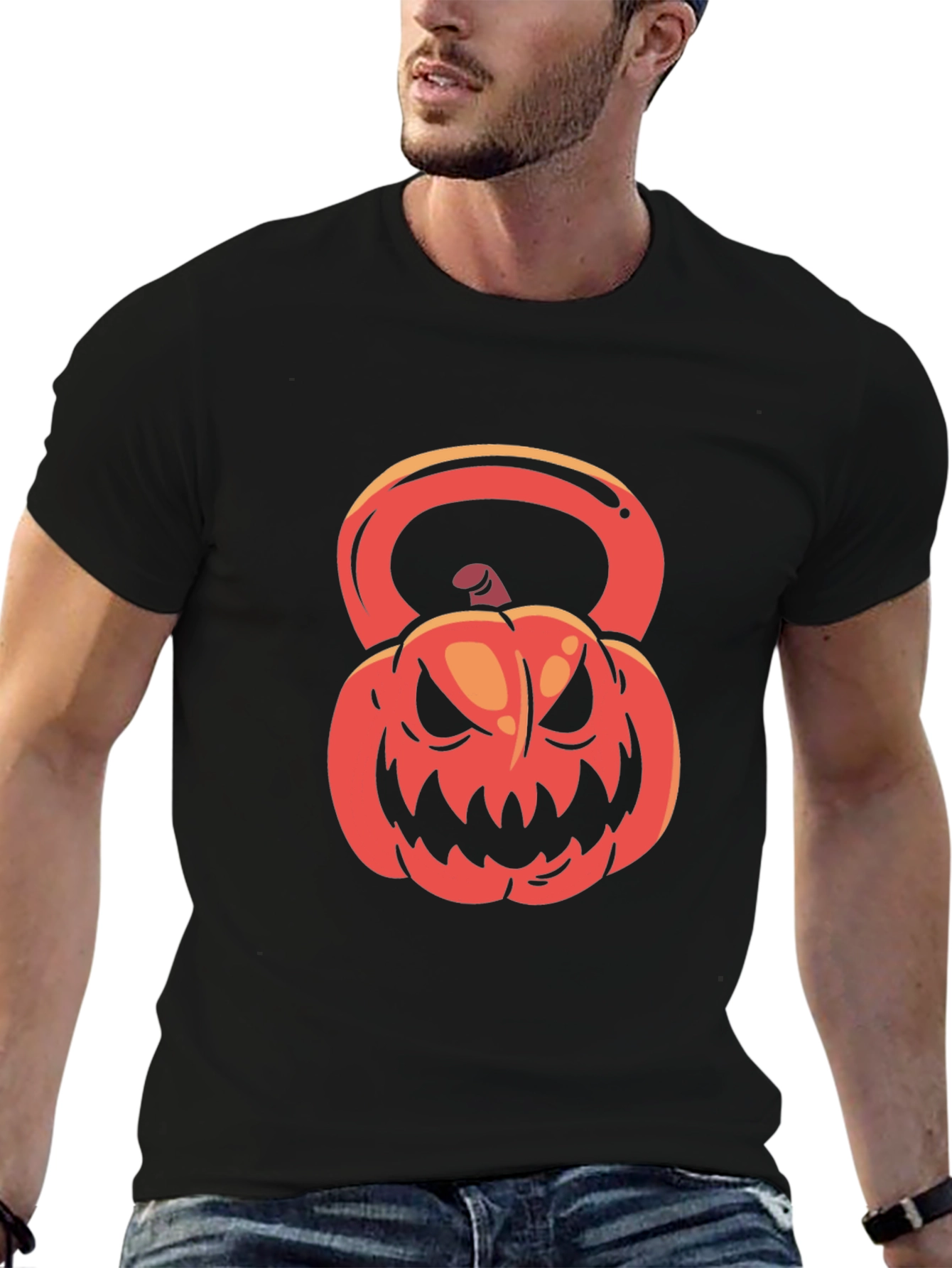 Halloween Kettlebell Pumpkin T-Shirt