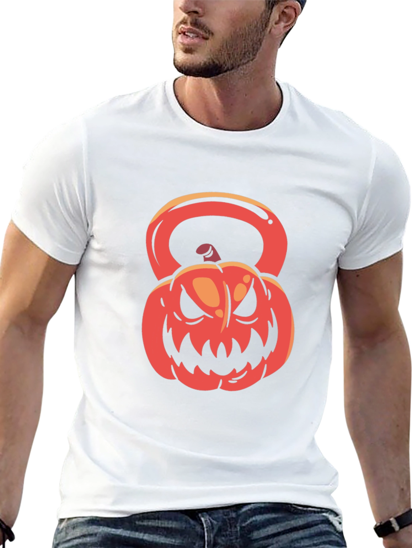 Halloween Kettlebell Pumpkin T-Shirt