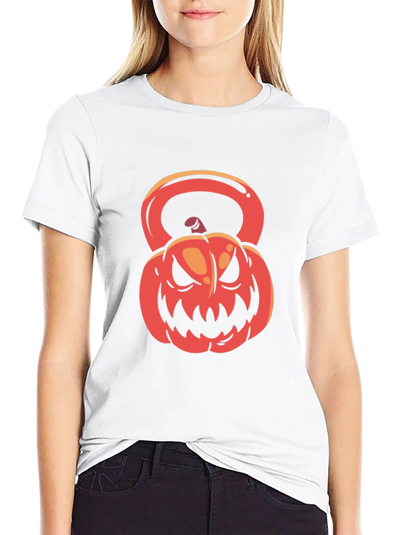 Halloween Kettlebell Pumpkin T-Shirt