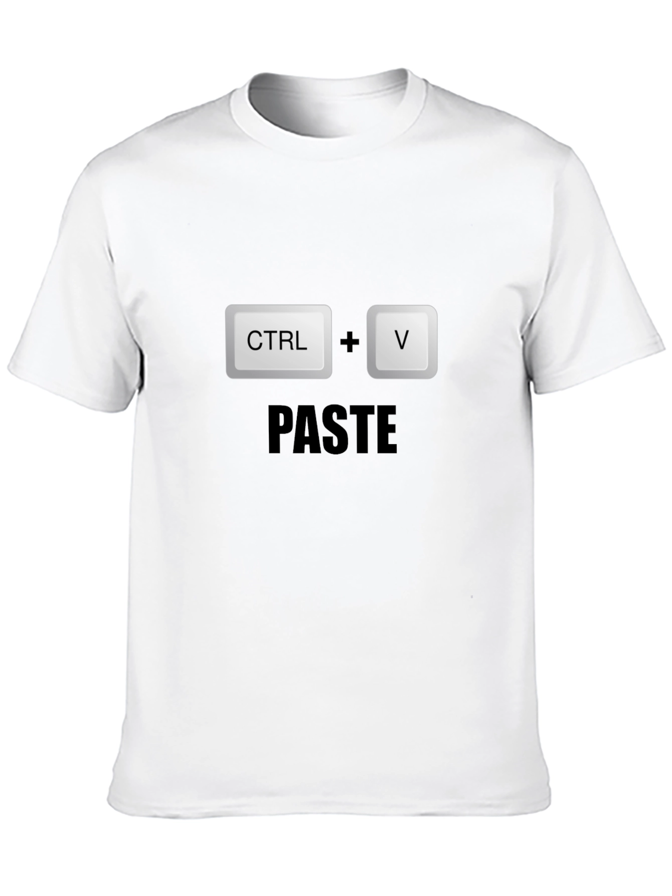 CTRL+V Paste Black T-Shirt - Programmer Humor!