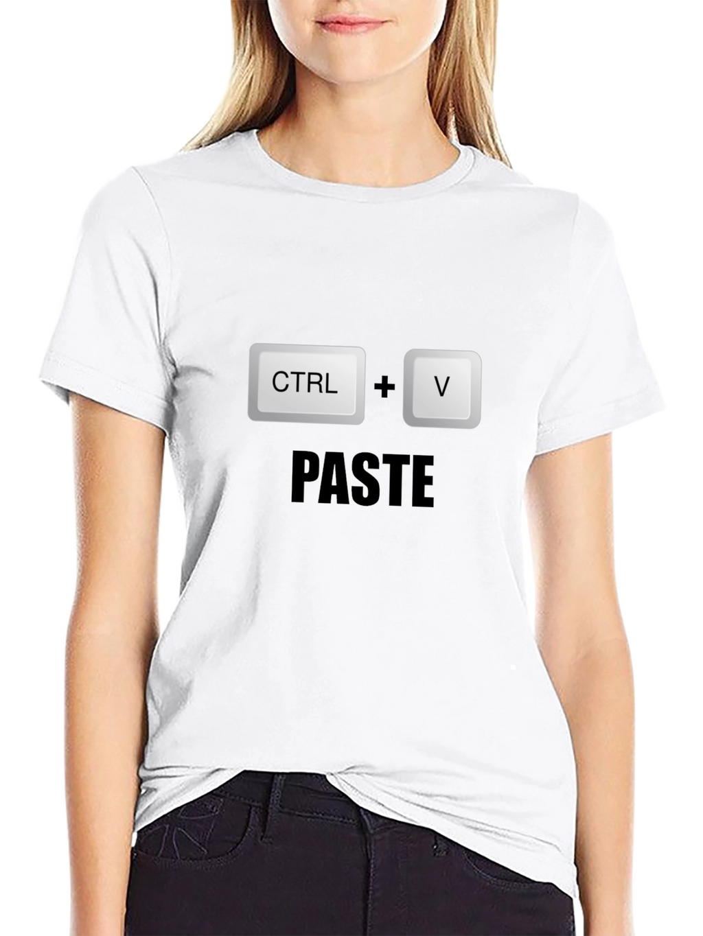 CTRL+V Paste Black T-Shirt - Programmer Humor!