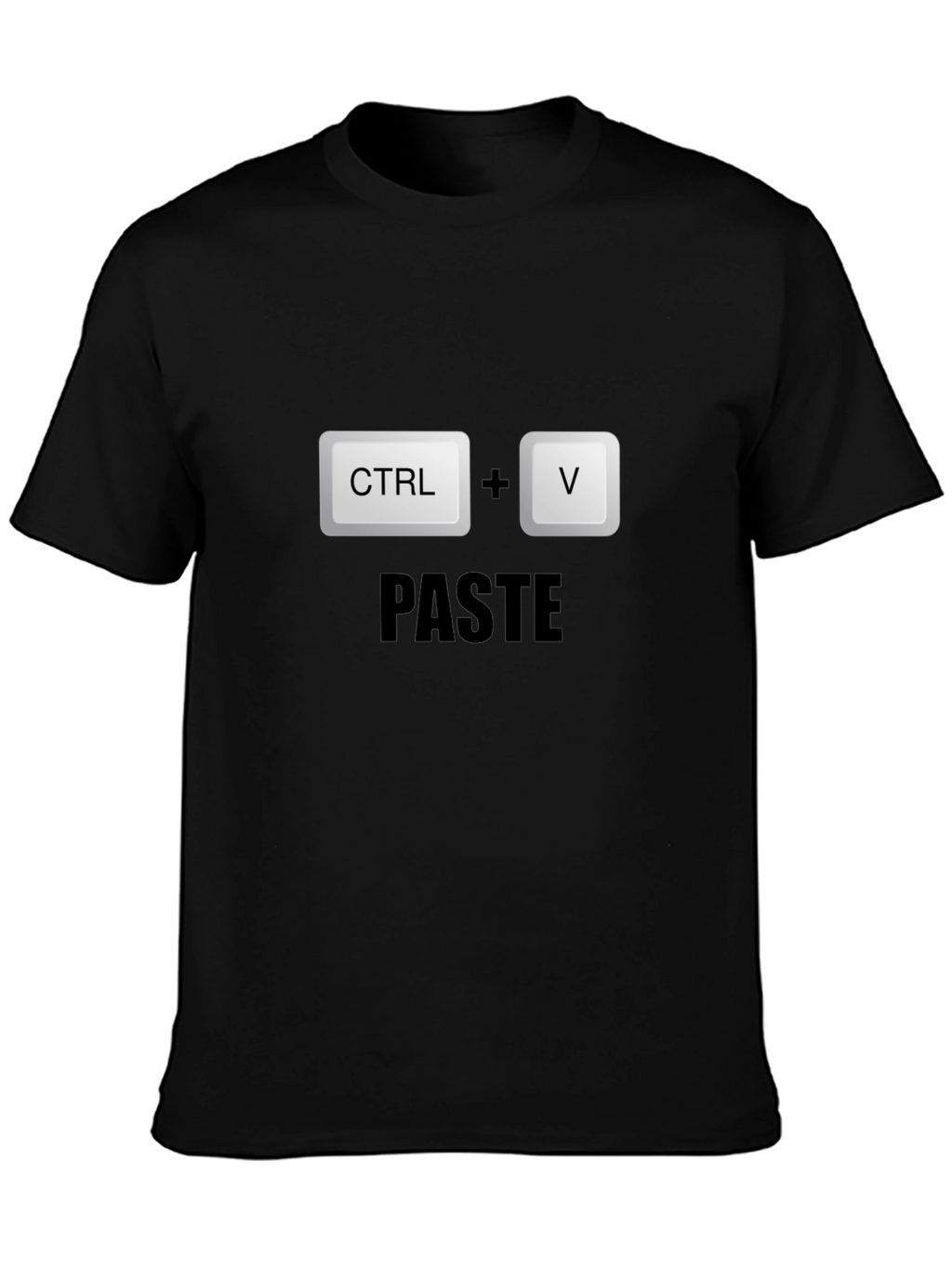 CTRL+V Paste Black T-Shirt - Programmer Humor!